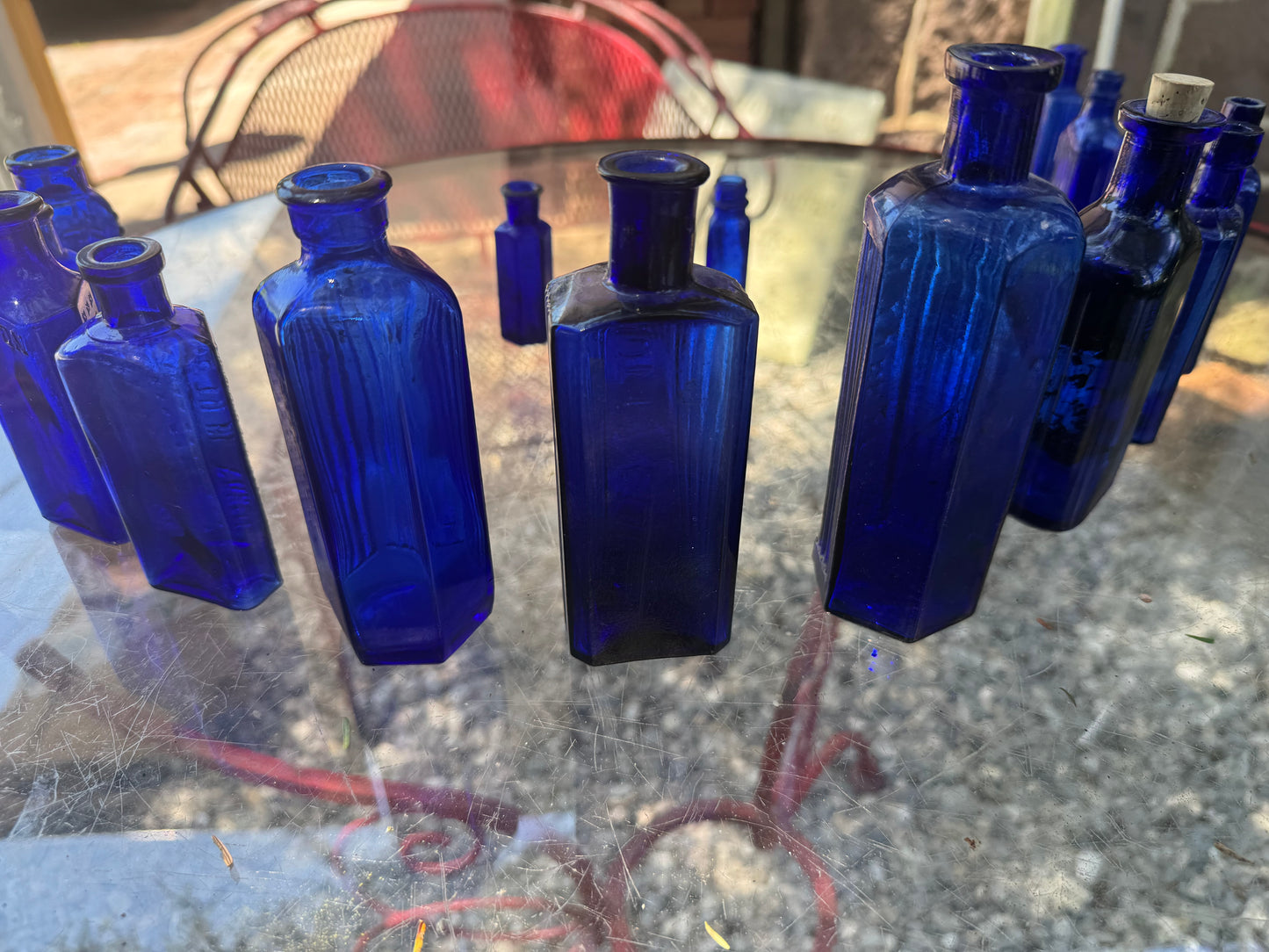 Vintage Poison Bottle Collection Cobalt Blue