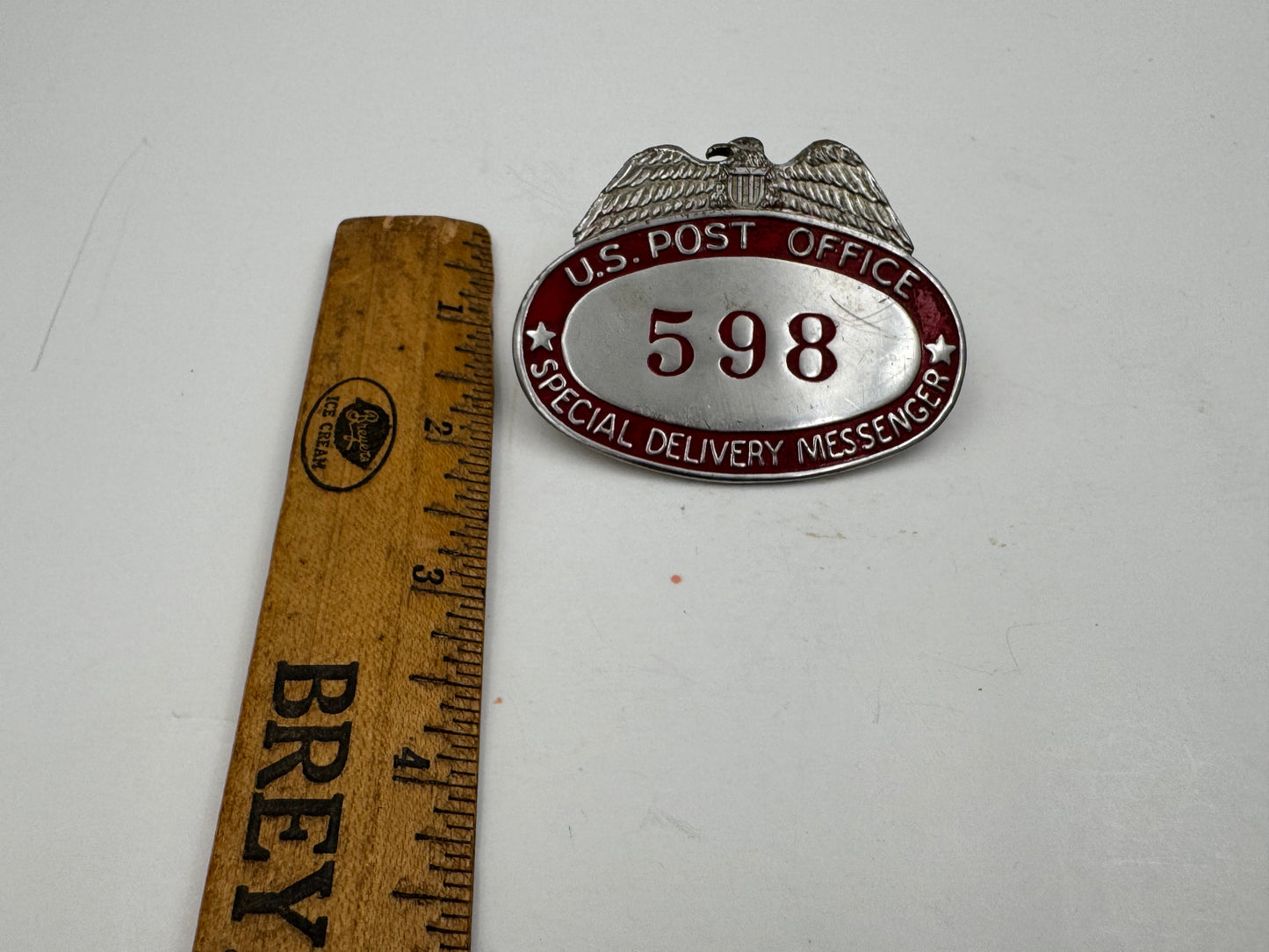 Vintage U S Post Office Messenger Badge