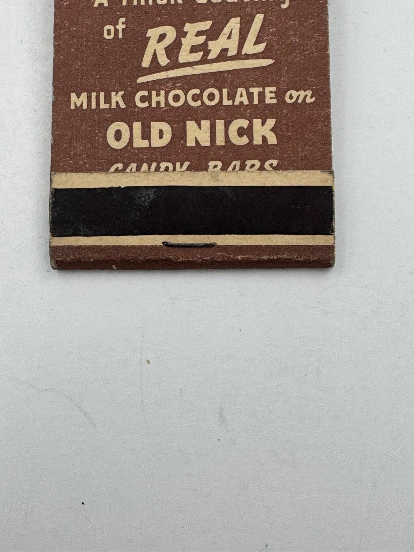 Vintage Matchbook Old Nick Candy Bar NOS Never Used.
