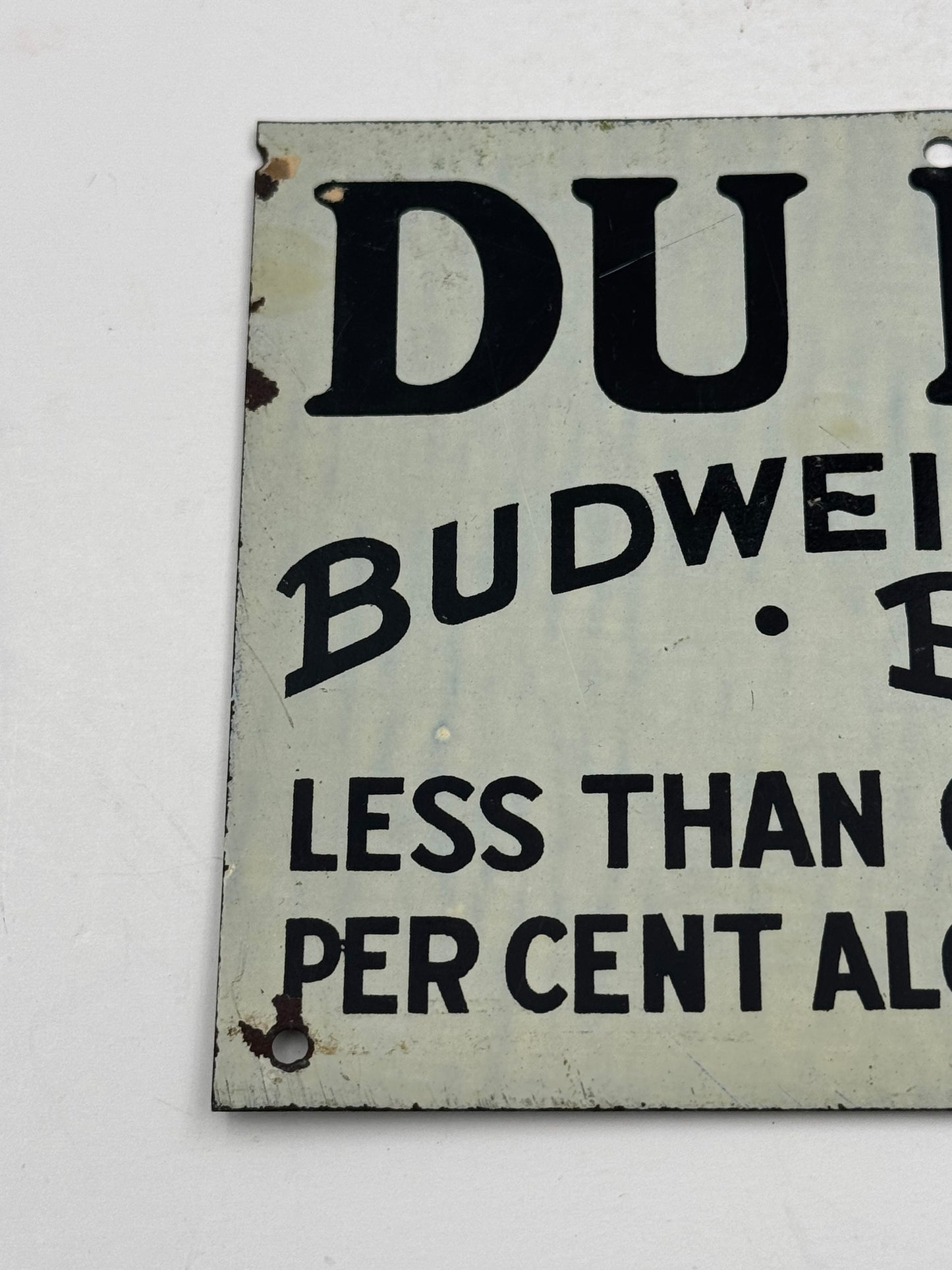 Vintage DuBois Budweiser Sign 1920s Pre-Prohibition