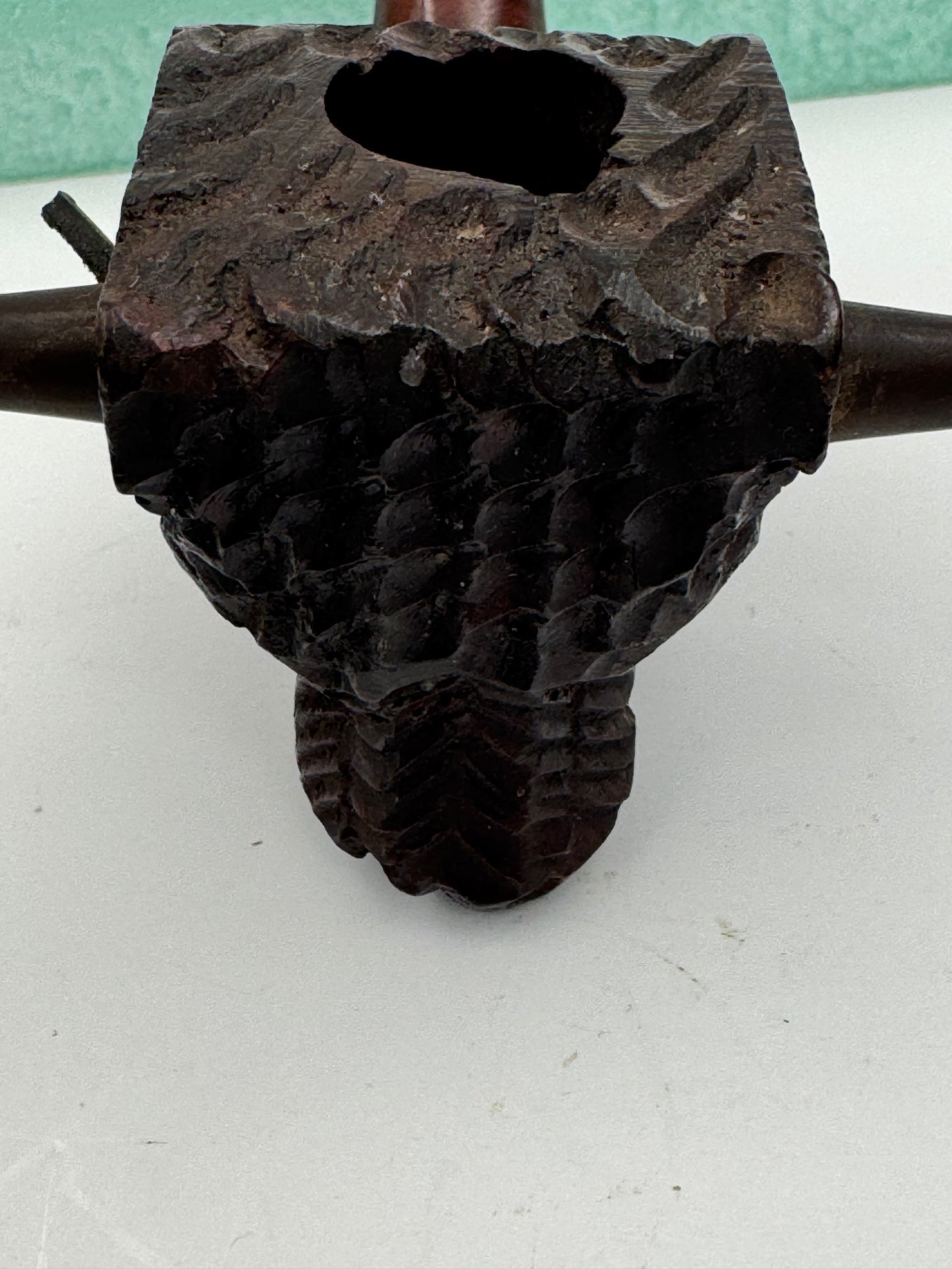 Vintage Carved Figural Pipe Bull Meerschaum