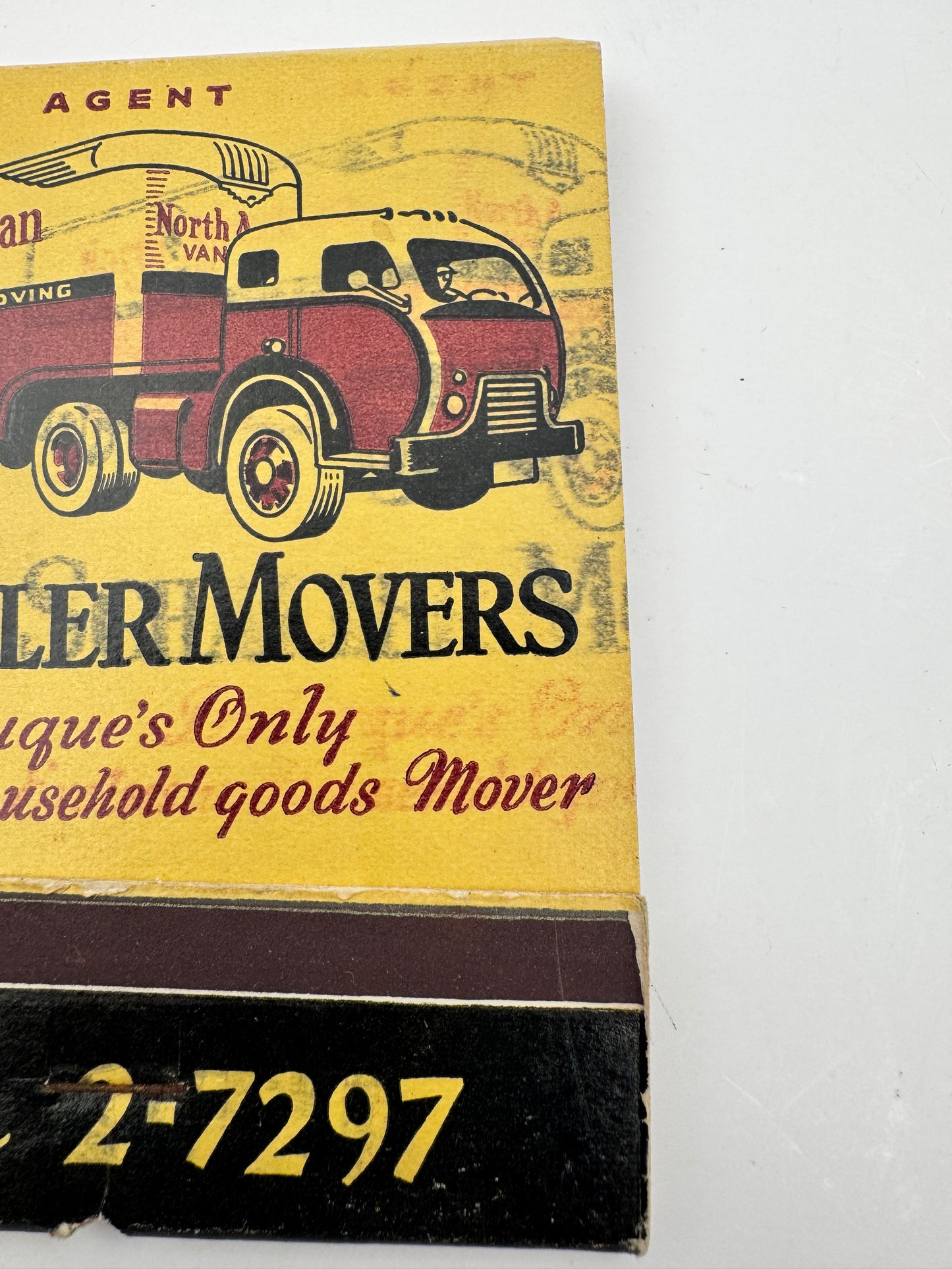 Vintage Feature Matchbook Full Schaller Movers 1930s