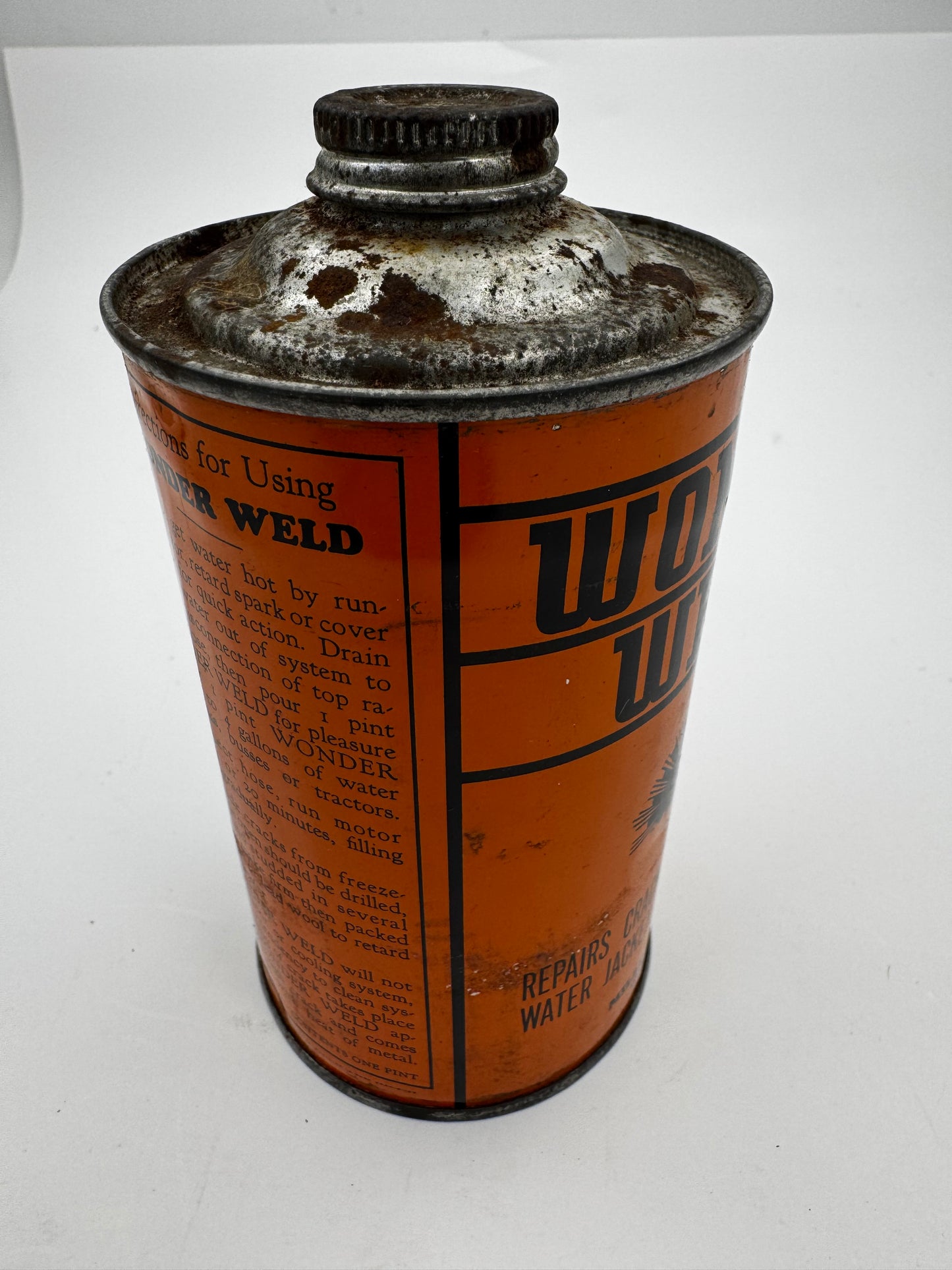 Vintage Car Engine Repair Can and Feature Match Pack