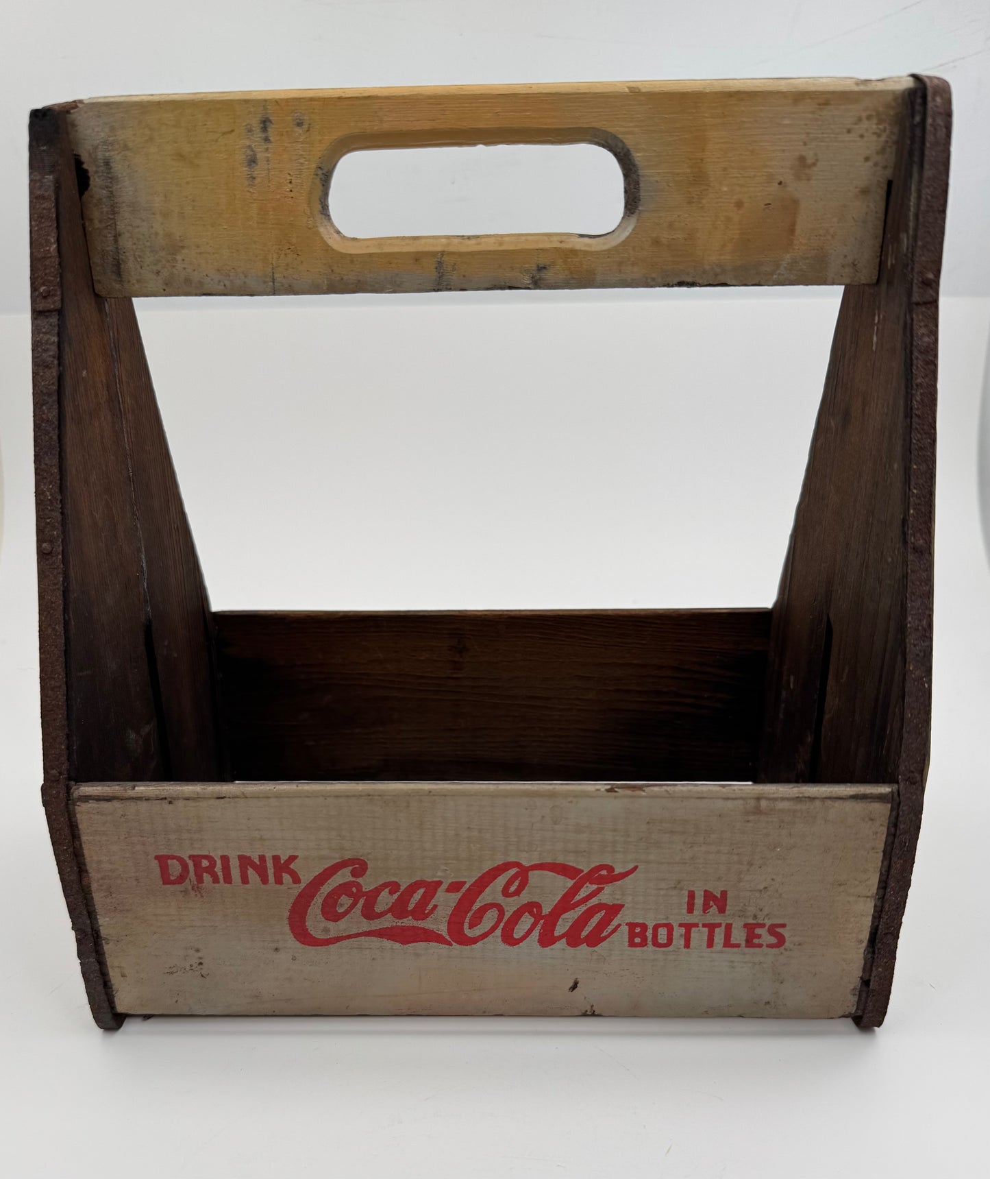 Vintage Coca Cola Bottle Carrier Wood 1940