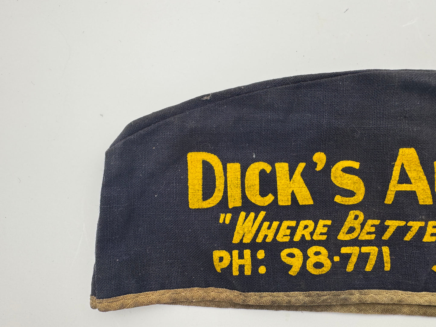 Vintage Gas Station Attendant’s Hat Perfect Circle Piston Rings