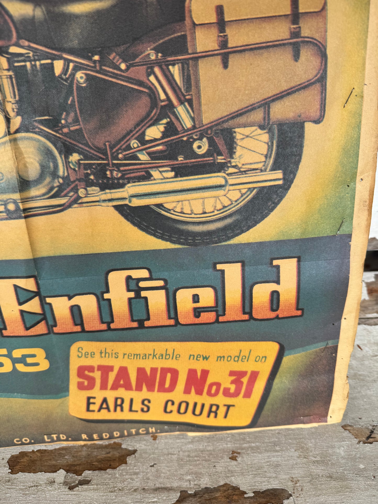 Vintage Royal Enfield Meteor 700 Motorcycle Poster