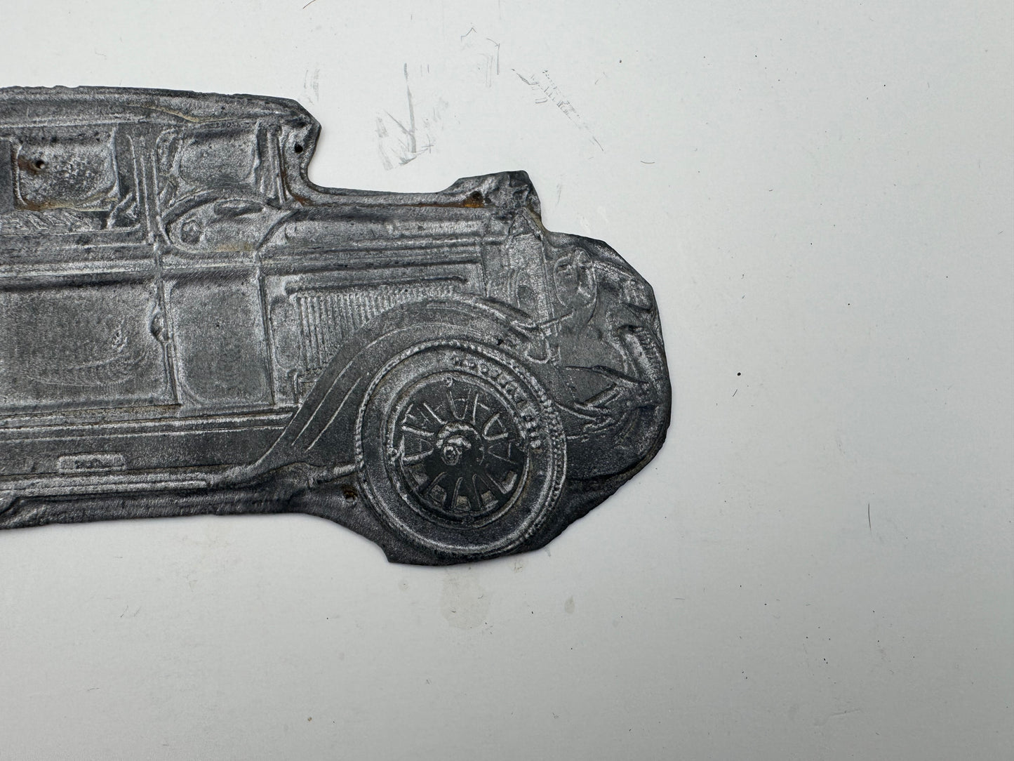 Vintage Automobile Print Block 1930s Right Facing