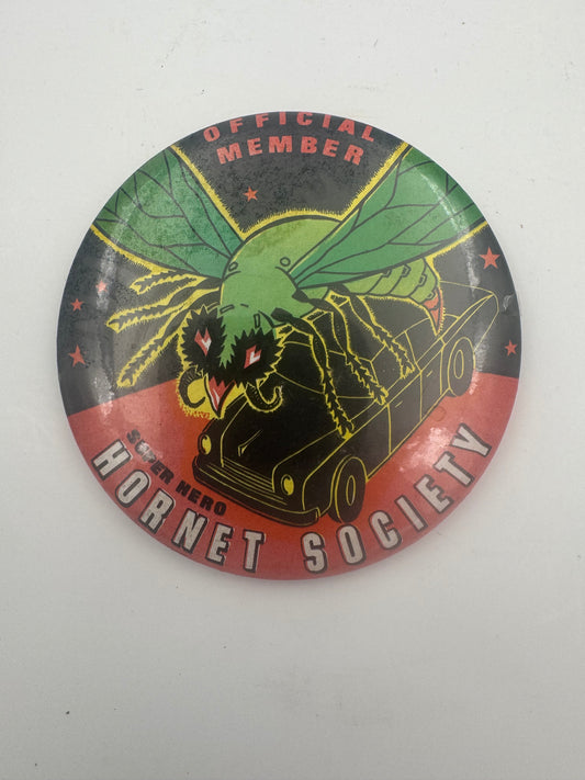 Vintage Green Hornet Button 1960s Action TV Show.