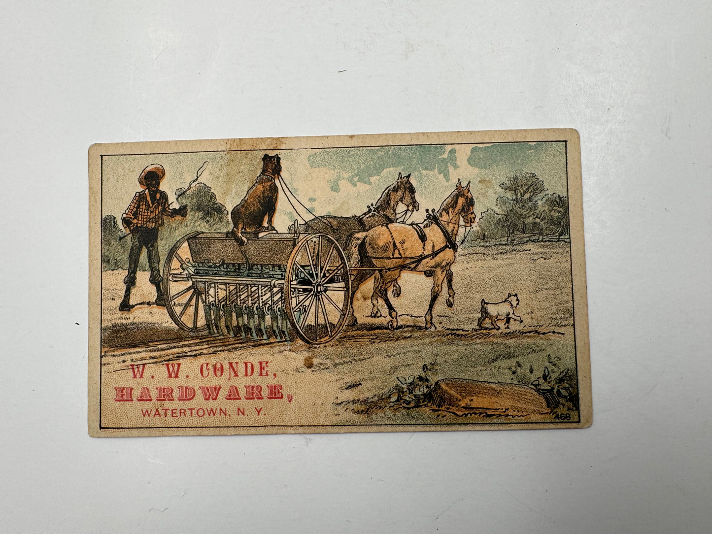 Vintage Trade Card W.W. Conference Watertown NY