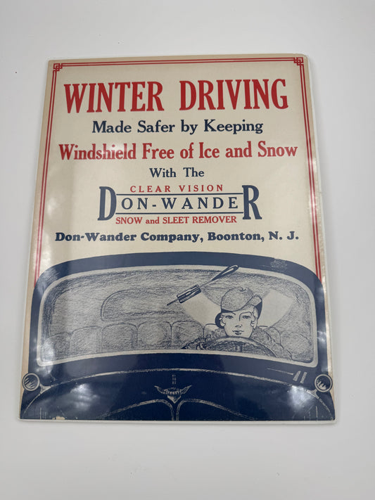 Vintage Sign Don Wander Windshield Wiper
