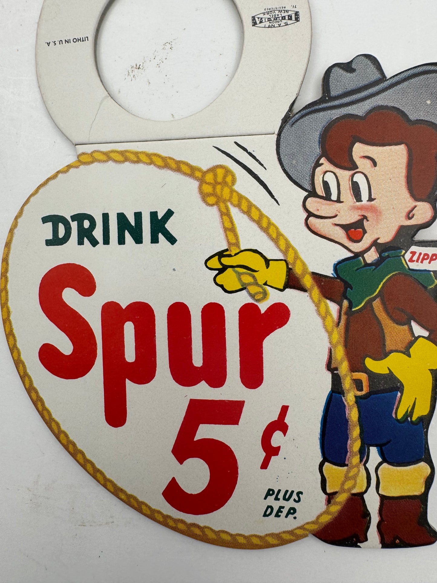 Vintage Spur Soda Bottle Topper 1966 NOS