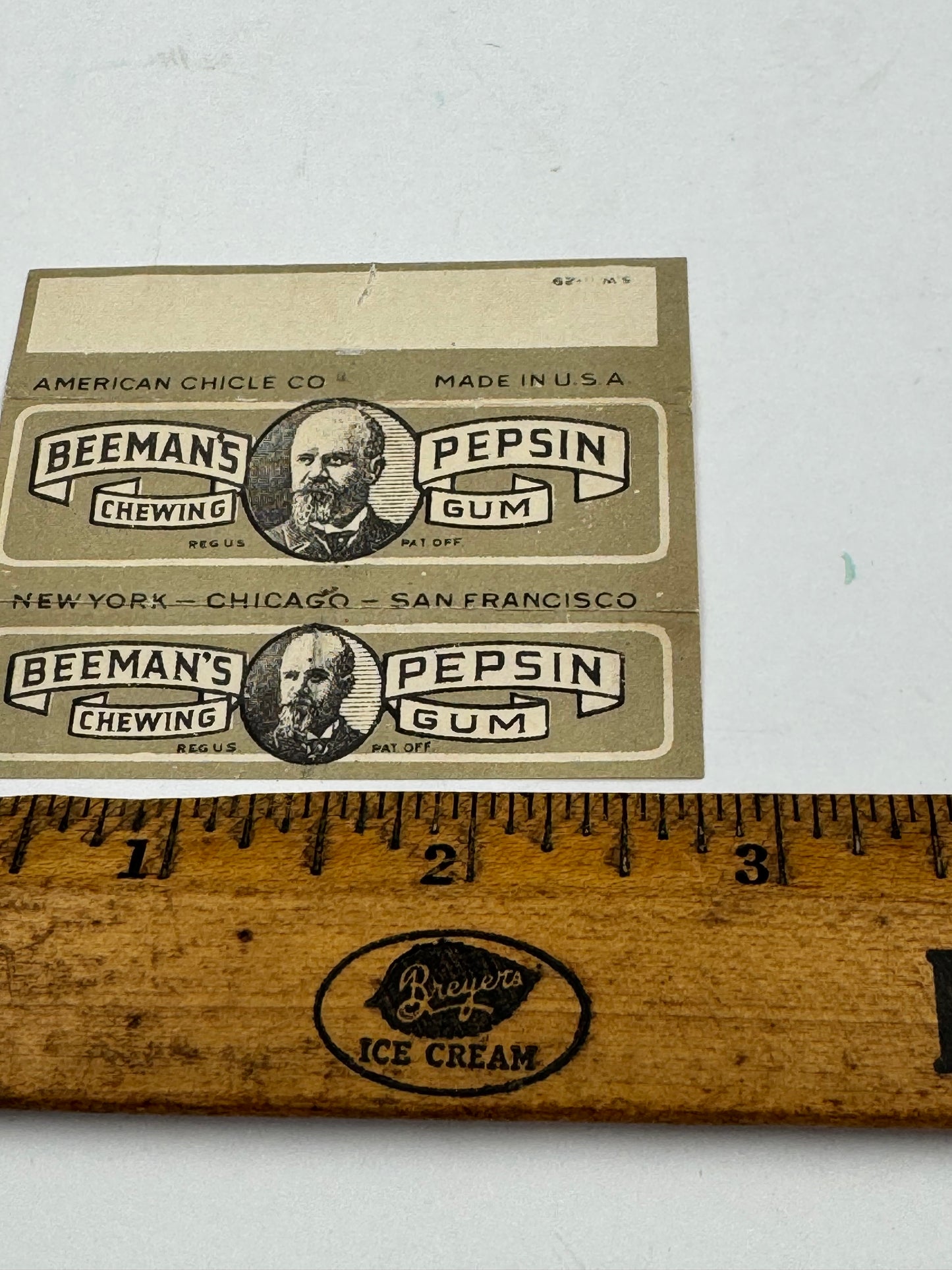 Vintage Beeman’s Pepsin Gum Wrapper