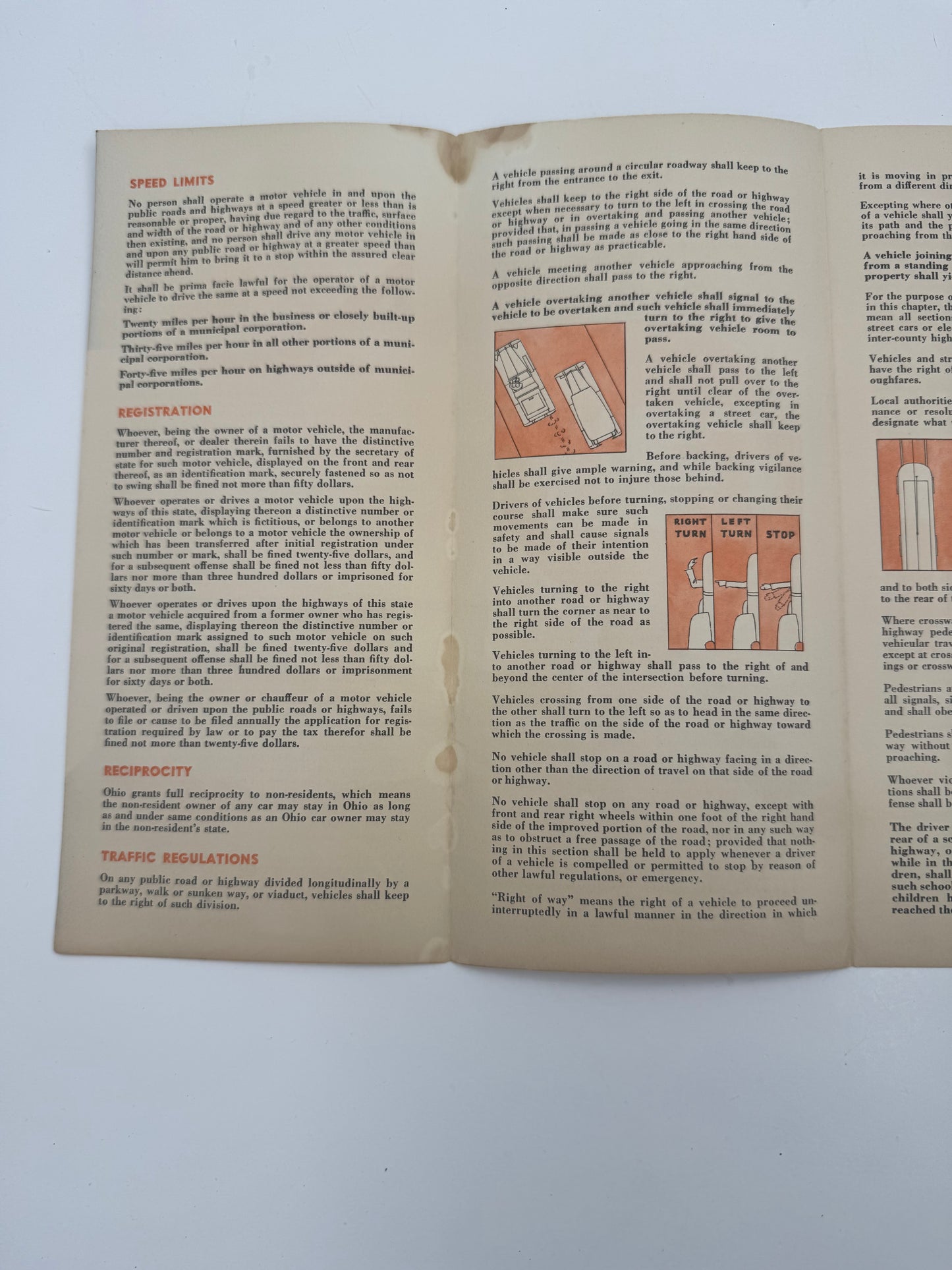 Vintage Gulf Oil Ohio Traffic Rules Police