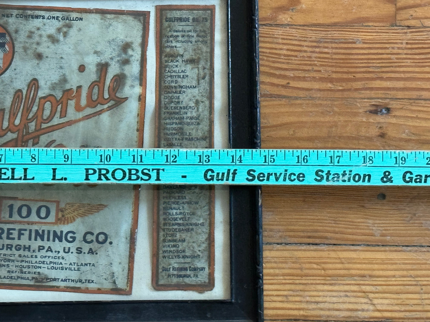 Vintage Gulfpride Motor Oil Can Pieces