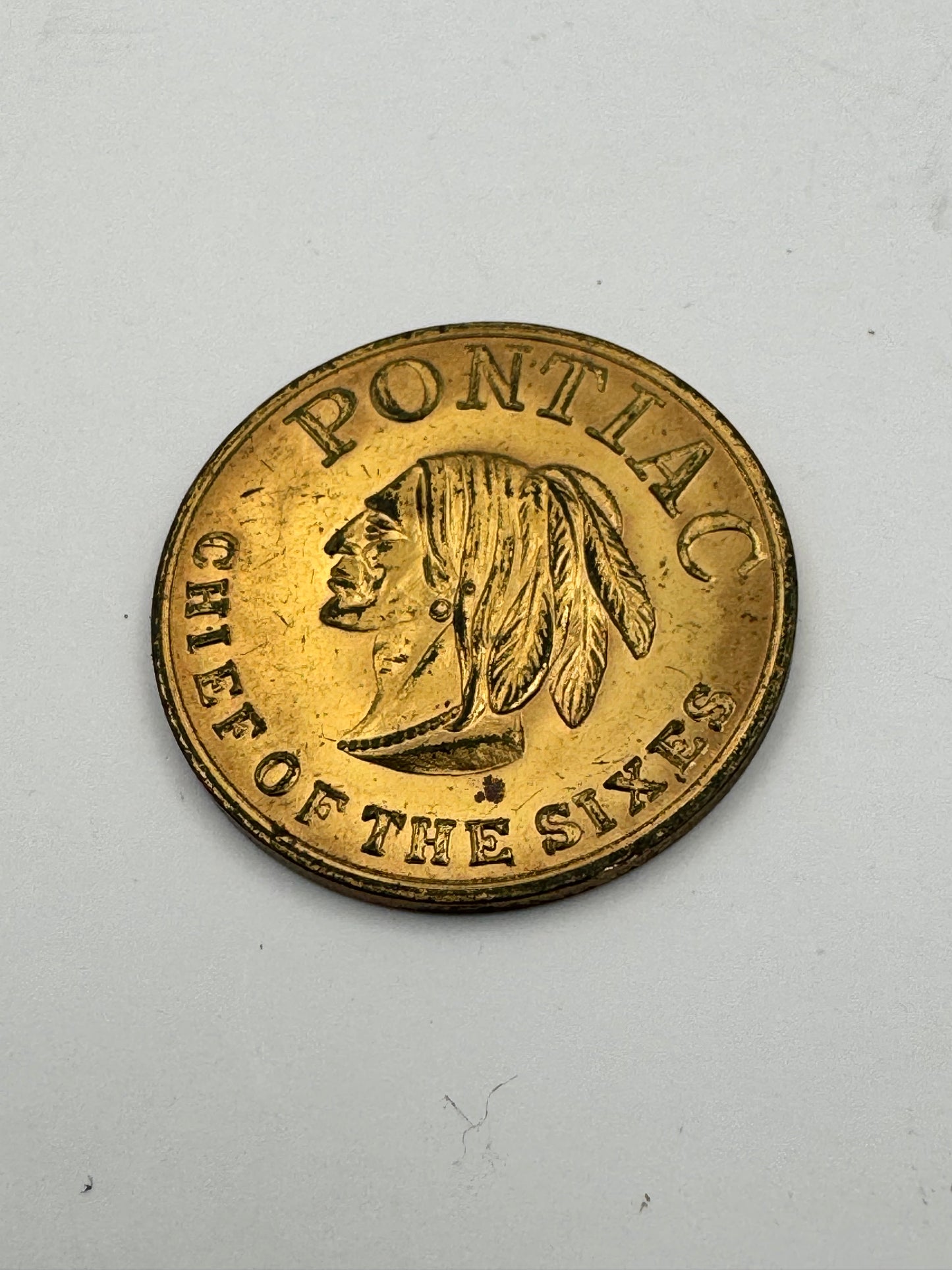 Vintage Pontiac Token Chief Of The Sixes GM