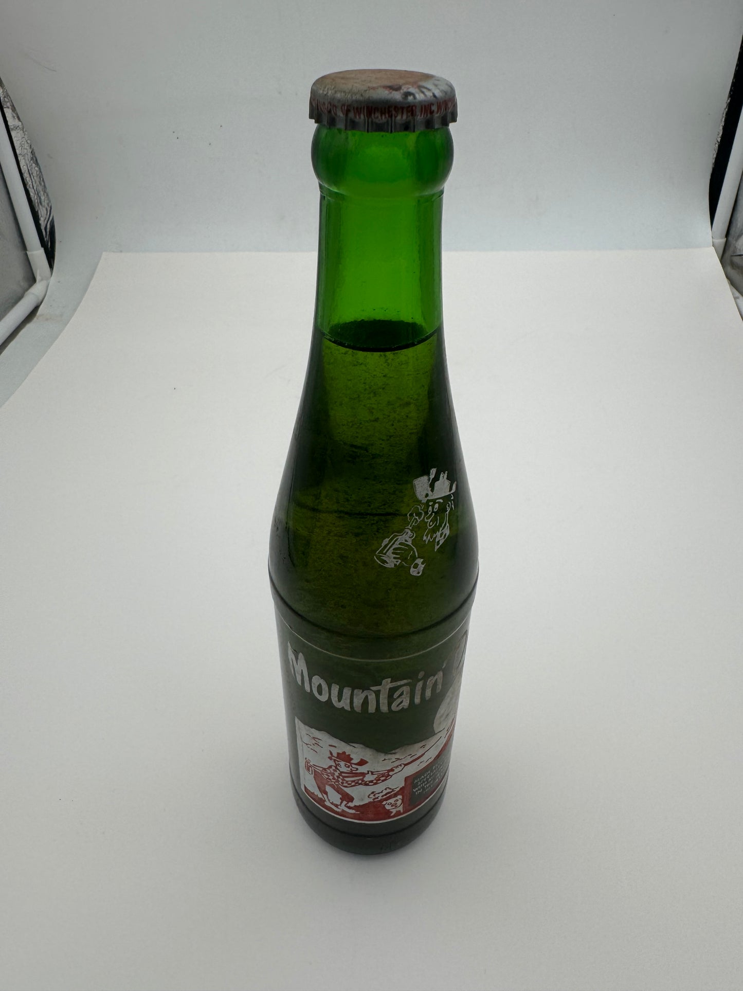 Vintage Mt Dew Bottle Full Capped Red Hillbilly