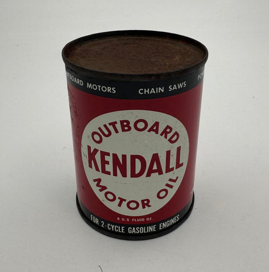 Vintage Kendall Outboard Oil Can Pint Full