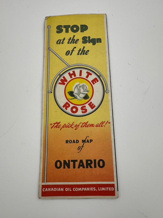 Vintage Road Map White Rose Ontario