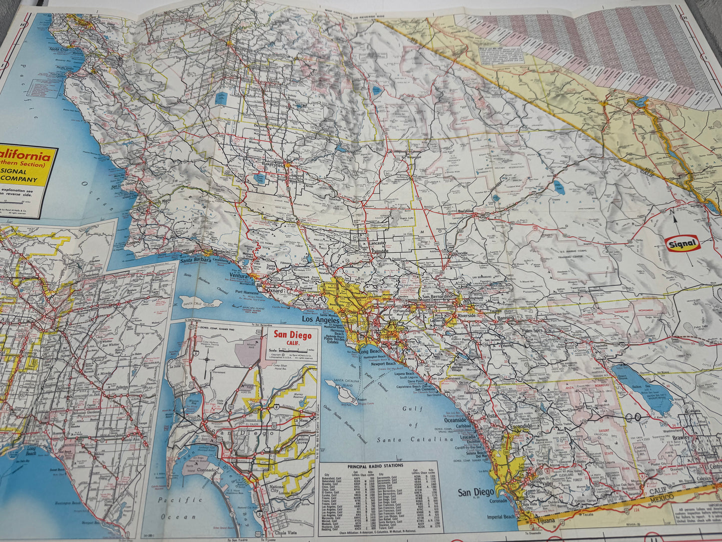 Vintage Signal Gas Roadmap California 1950s