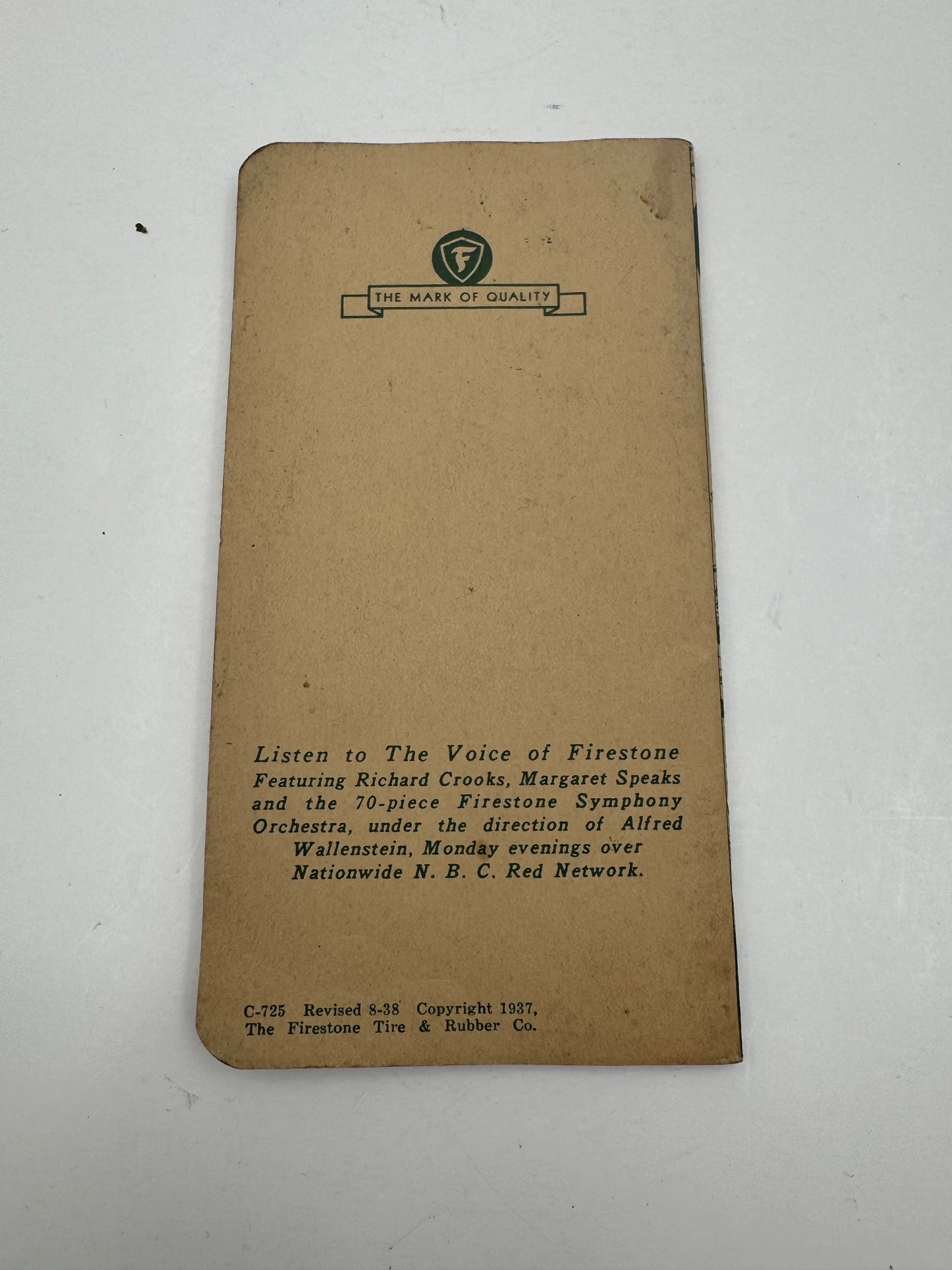 Vintage Firestone Tires Farm Notebook NOS