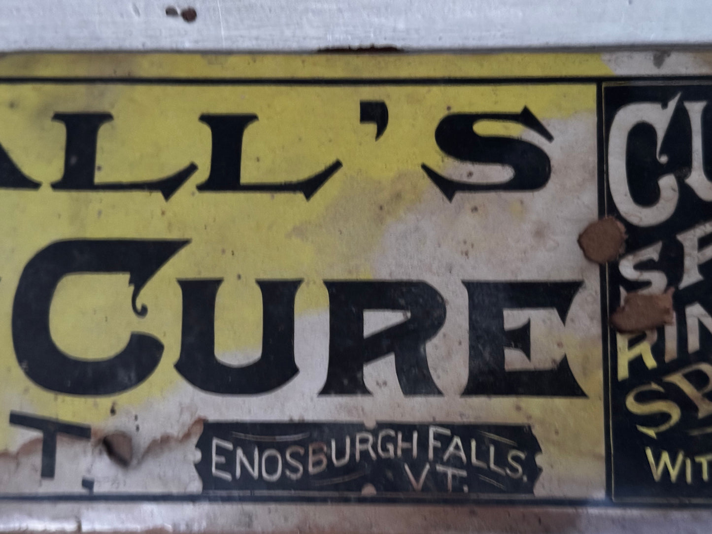 Vintage Kendall’s Sign Spavin Cure Paper