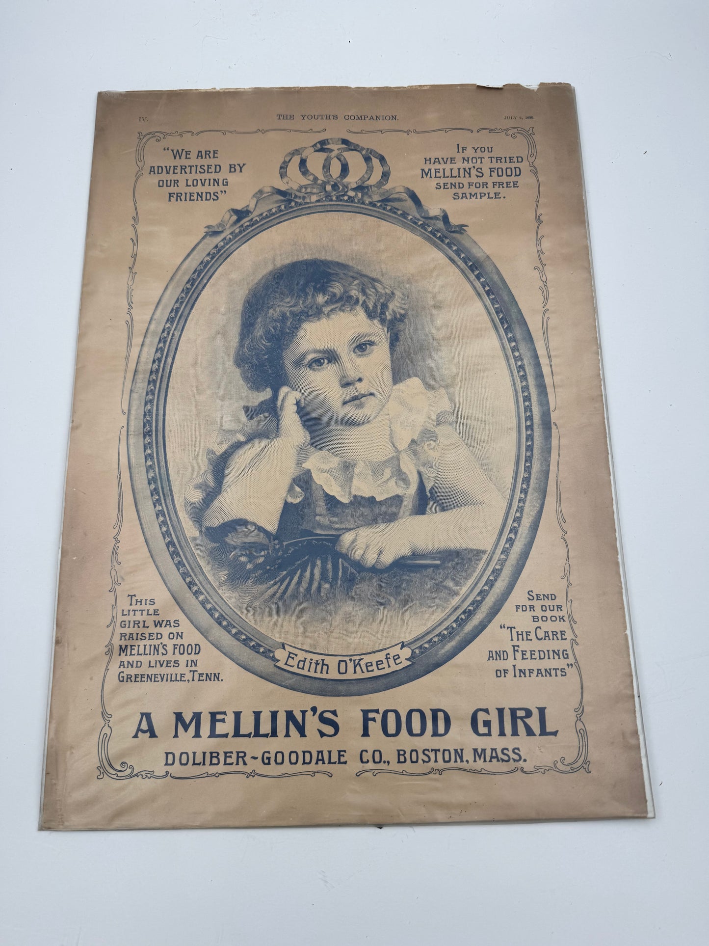 Vintage Food Ad Mellin’s RARE 1896