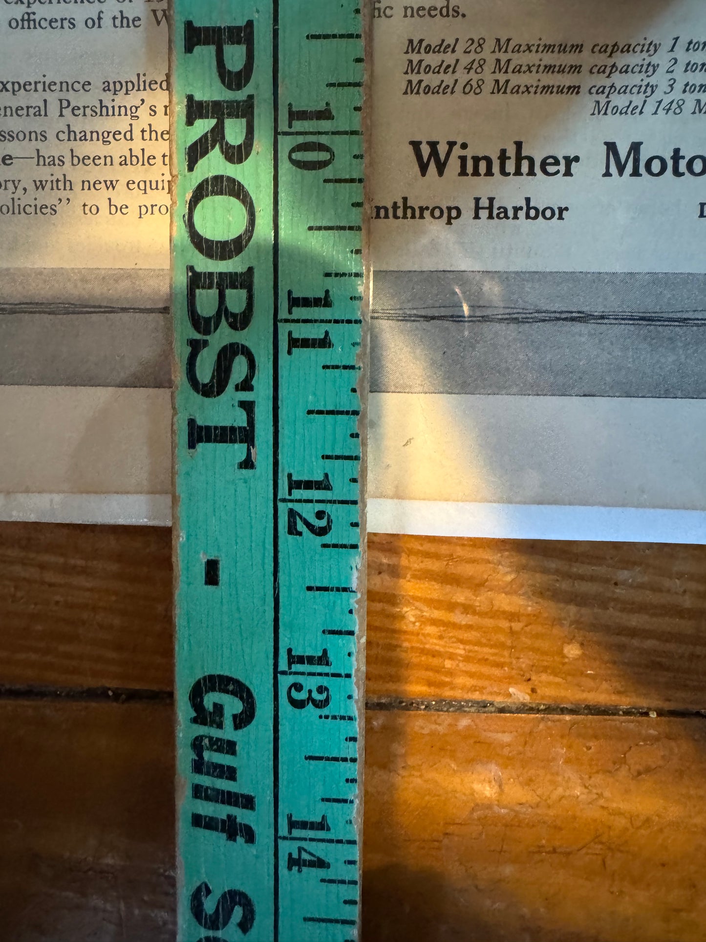 Vintage Winther Trucks Sign Rare 1918 Centerfold