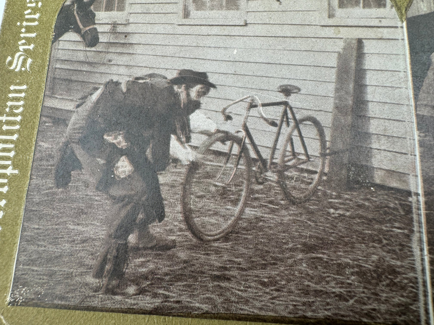 Vintage Advertising Photo Only Ride Chainless Bikes Stereoview