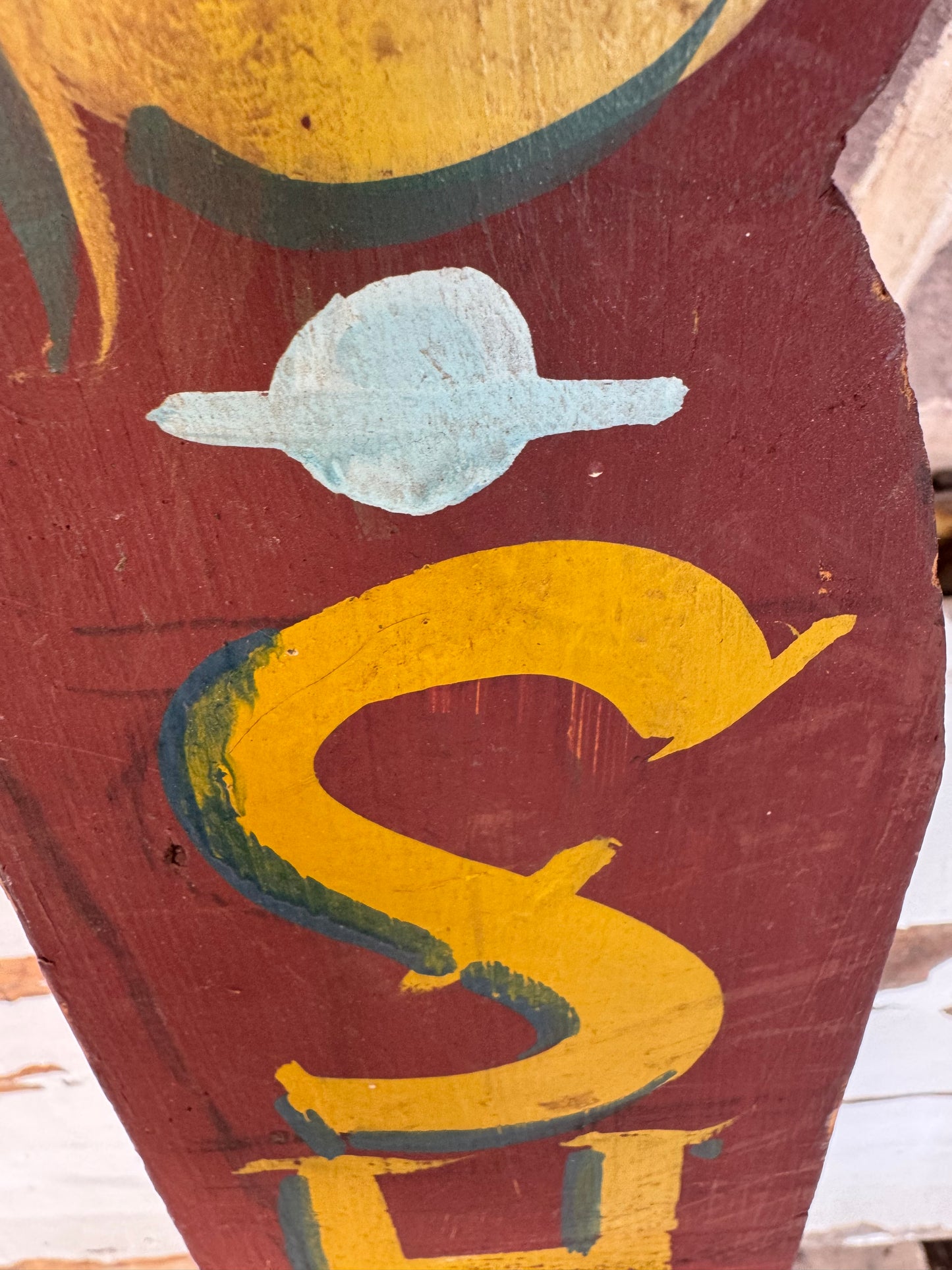 Vintage Soda Sign Wood Hand Painted 1950s