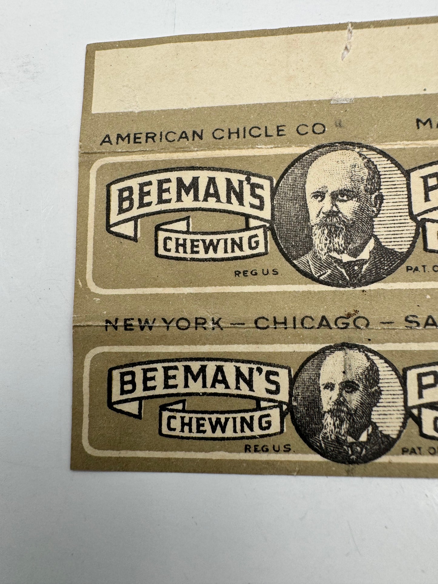 Vintage Beeman’s Pepsin Gum Wrapper