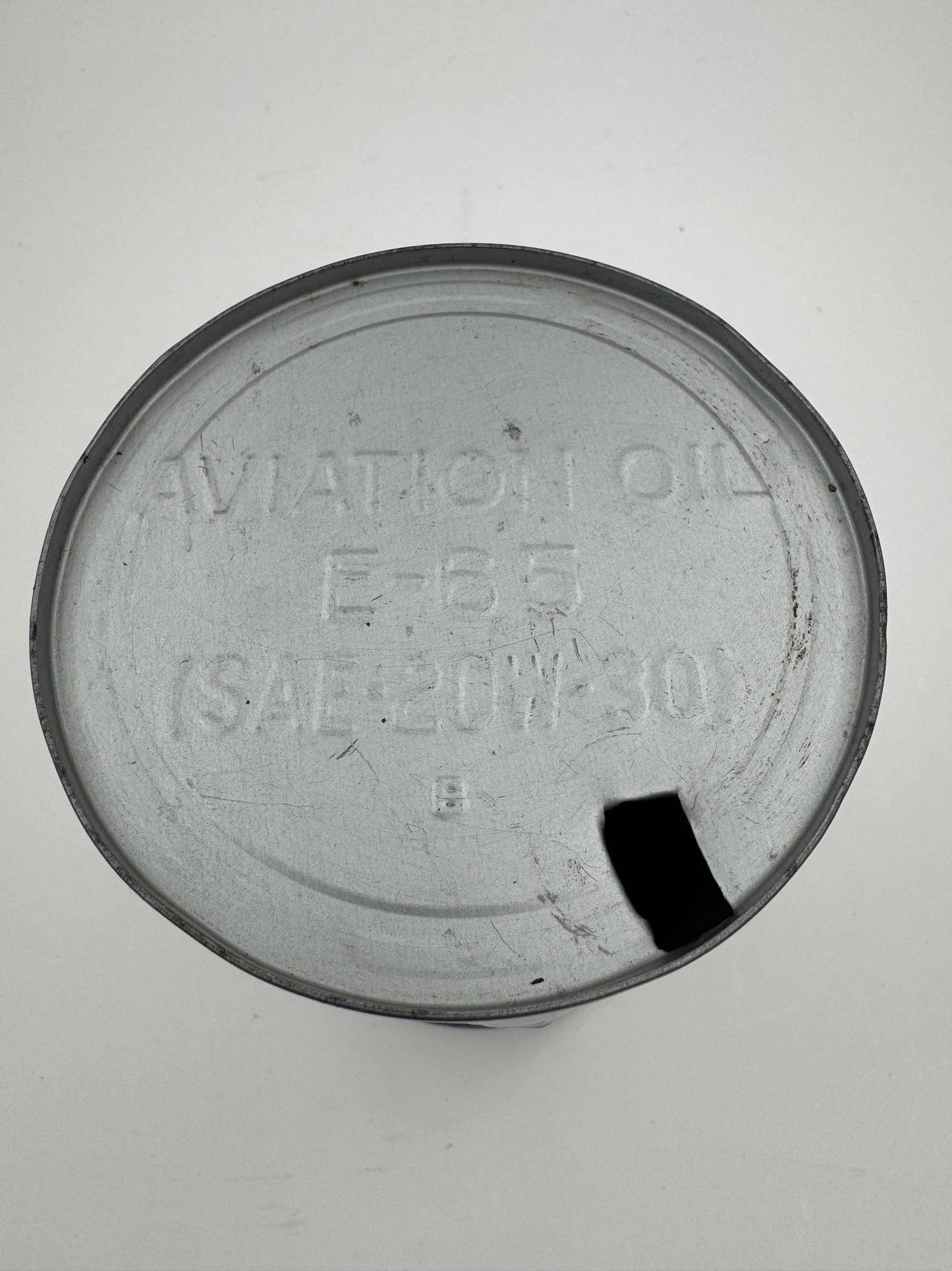 Vintage Esso Aviation Oil Can E Dented