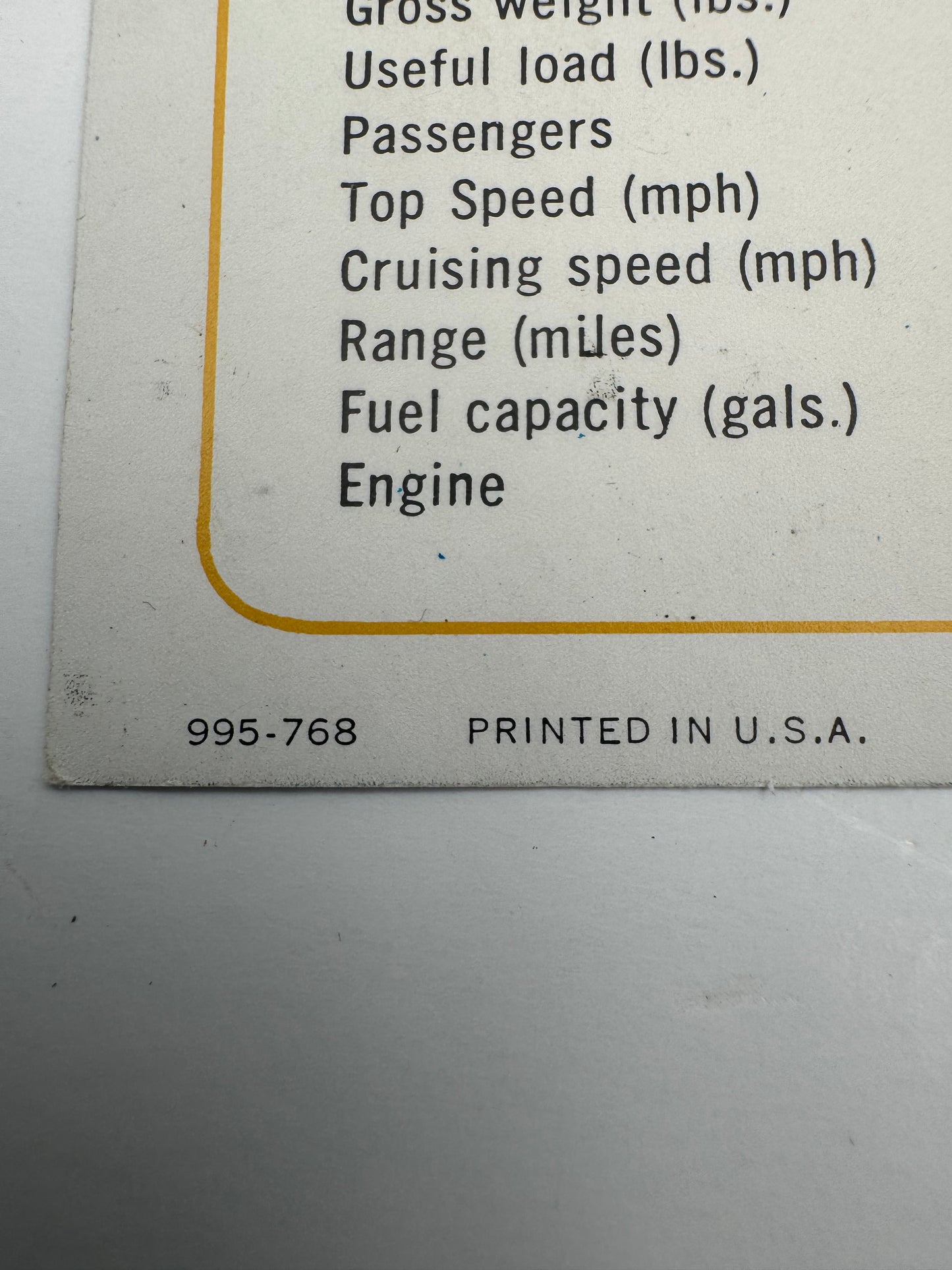 Vintage Piper Cherokee 235 D 1970 Dealer Brochure NOS