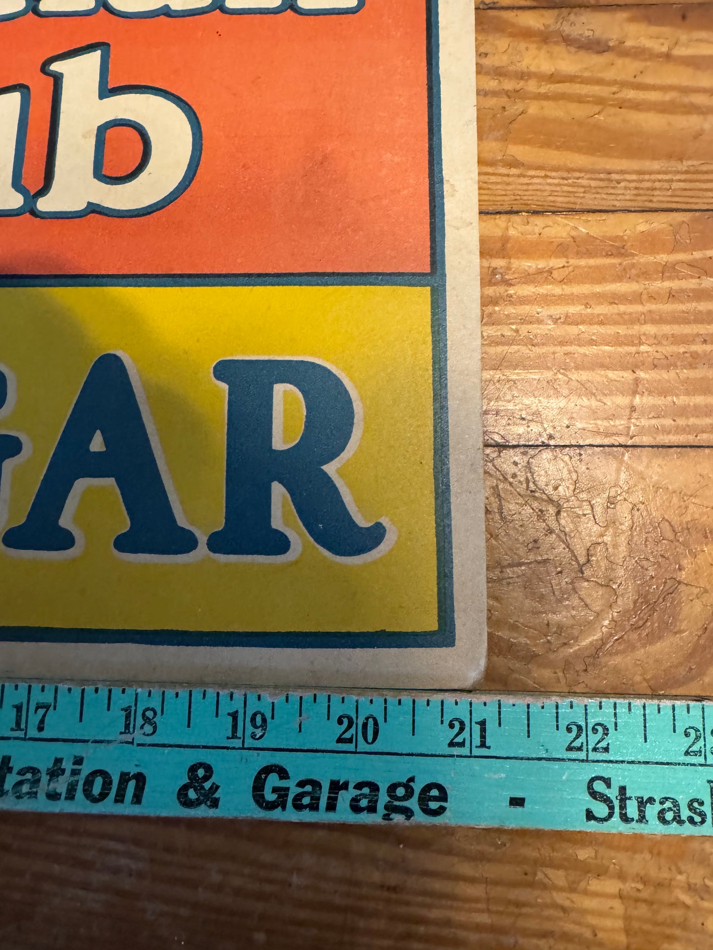 Vintage Cigar Sign Canadian Club Card Stock Great Graphics