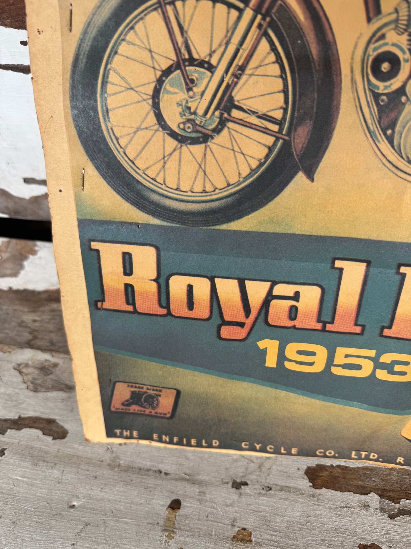 Vintage Royal Enfield Meteor 700 Motorcycle Poster