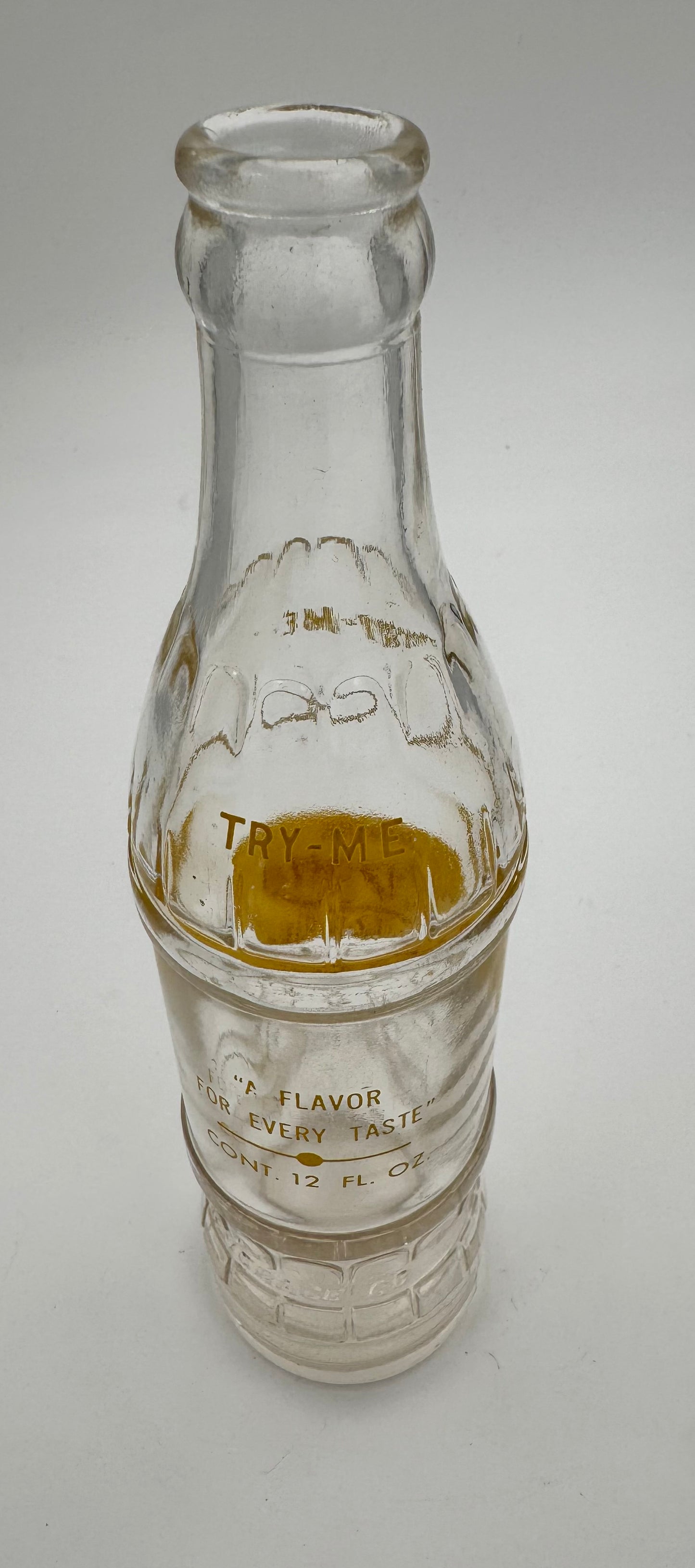 Vintage ACL Try Me 12 Ounce Bottle Minty Fresh