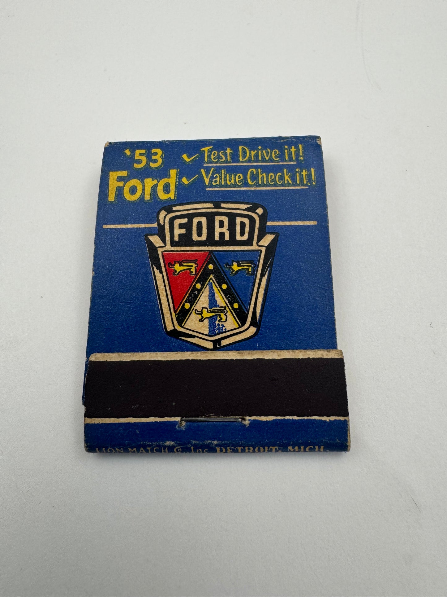 Vintage Ford Matchbook 1953 Moyer & Haupt Motors