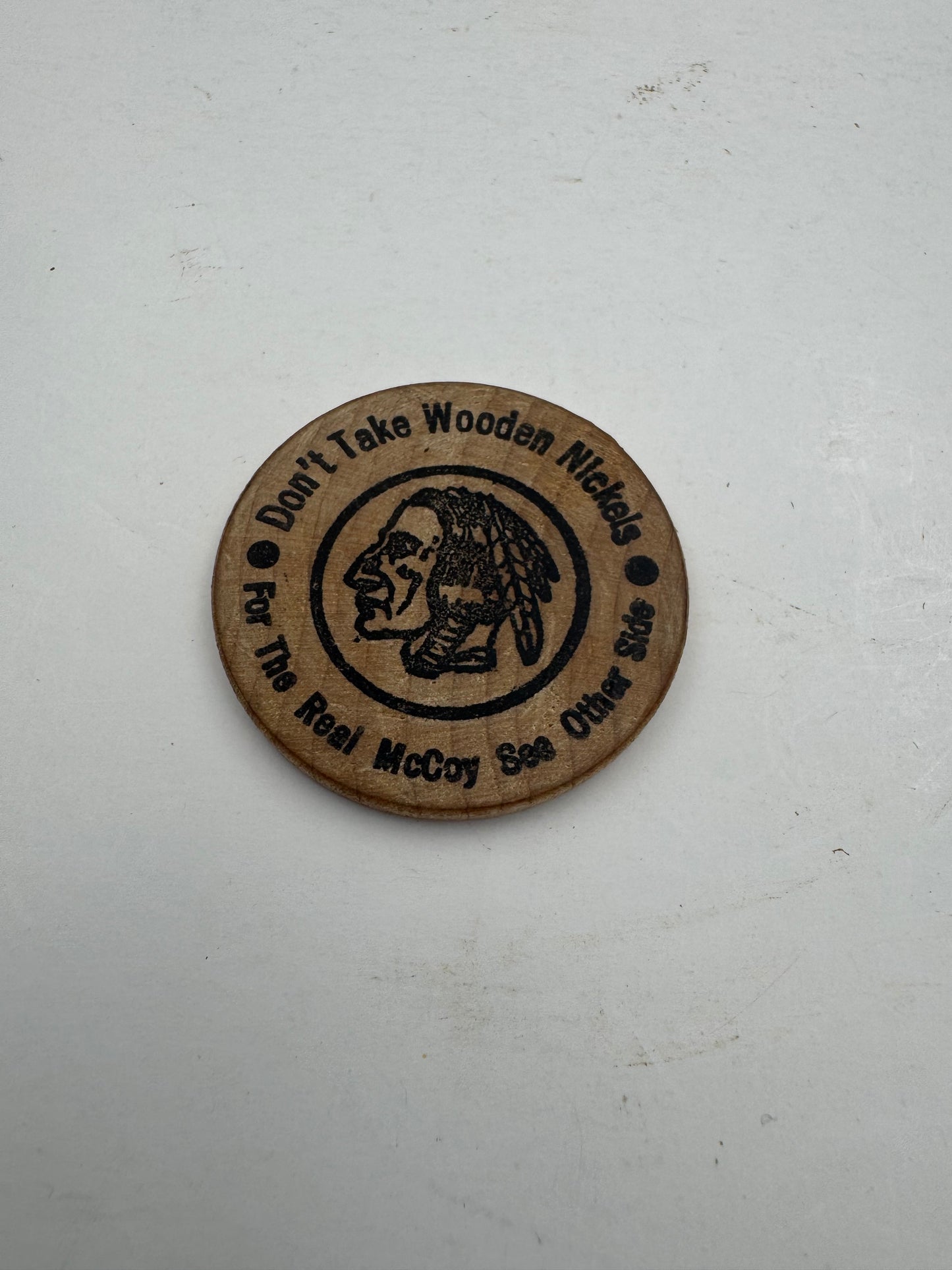Vintage Chevy Wooden Nickel Sutliff Chevrolet 1981
