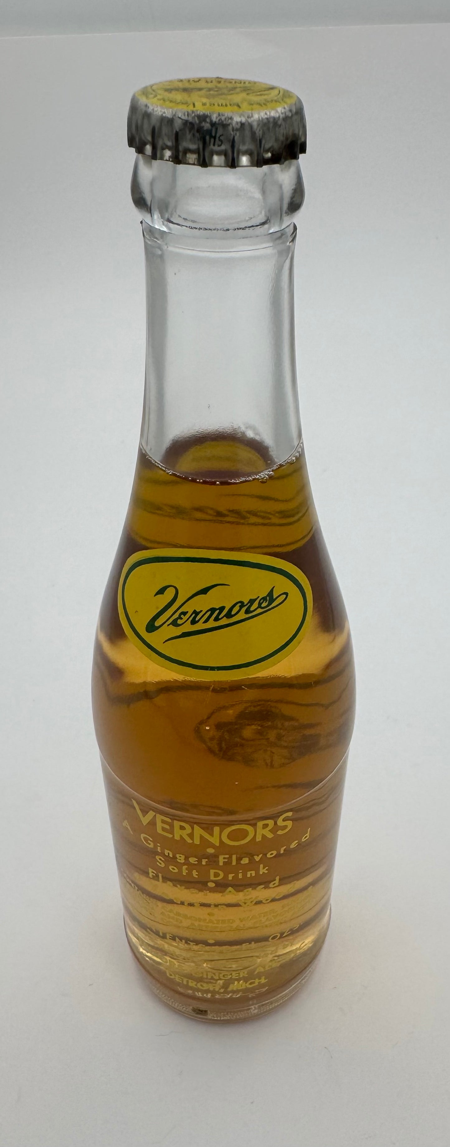 Vintage Vernors Soda Bottle Full