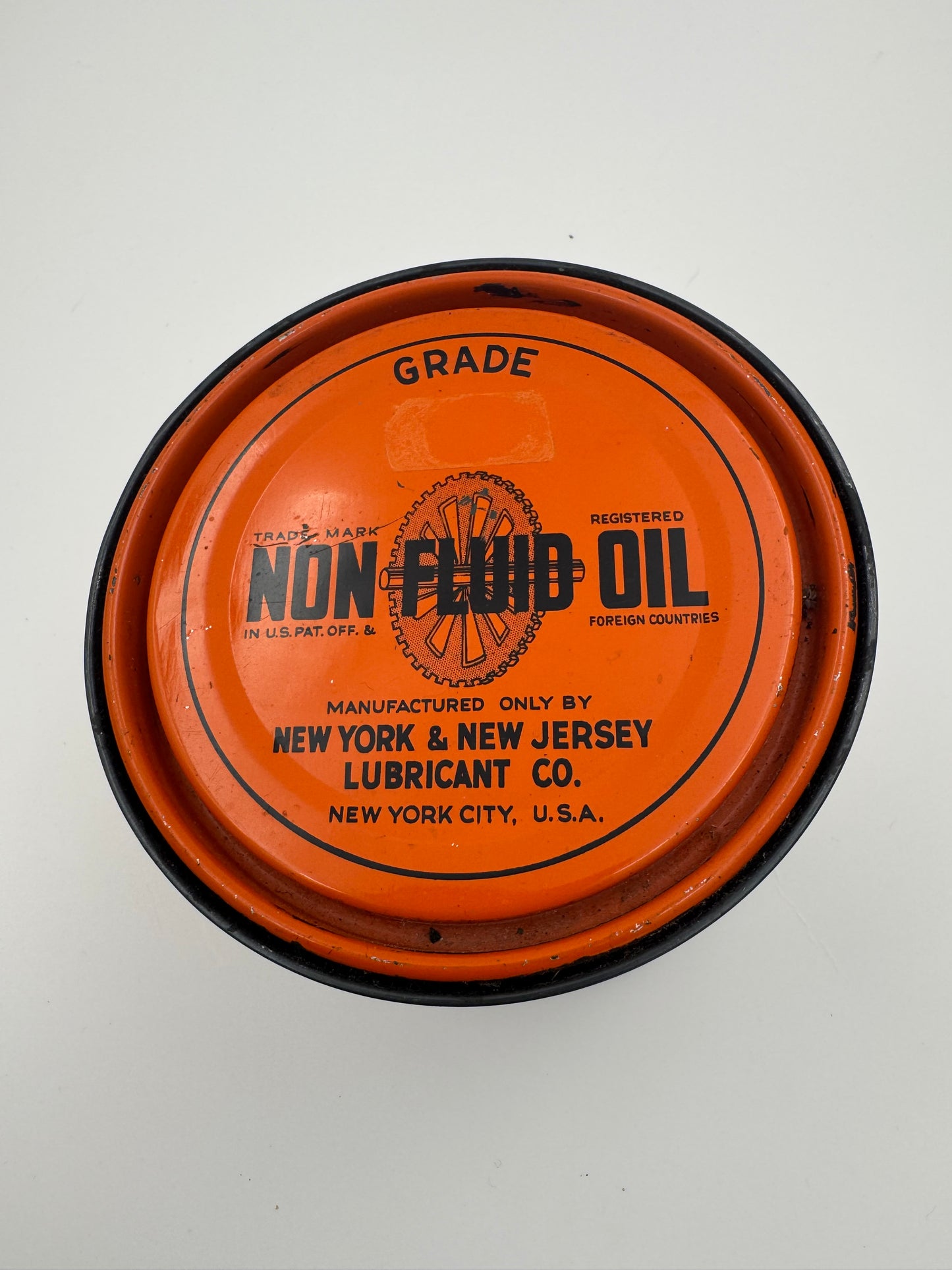 Vintage Oil Can Non Fluid Paper Label NOS