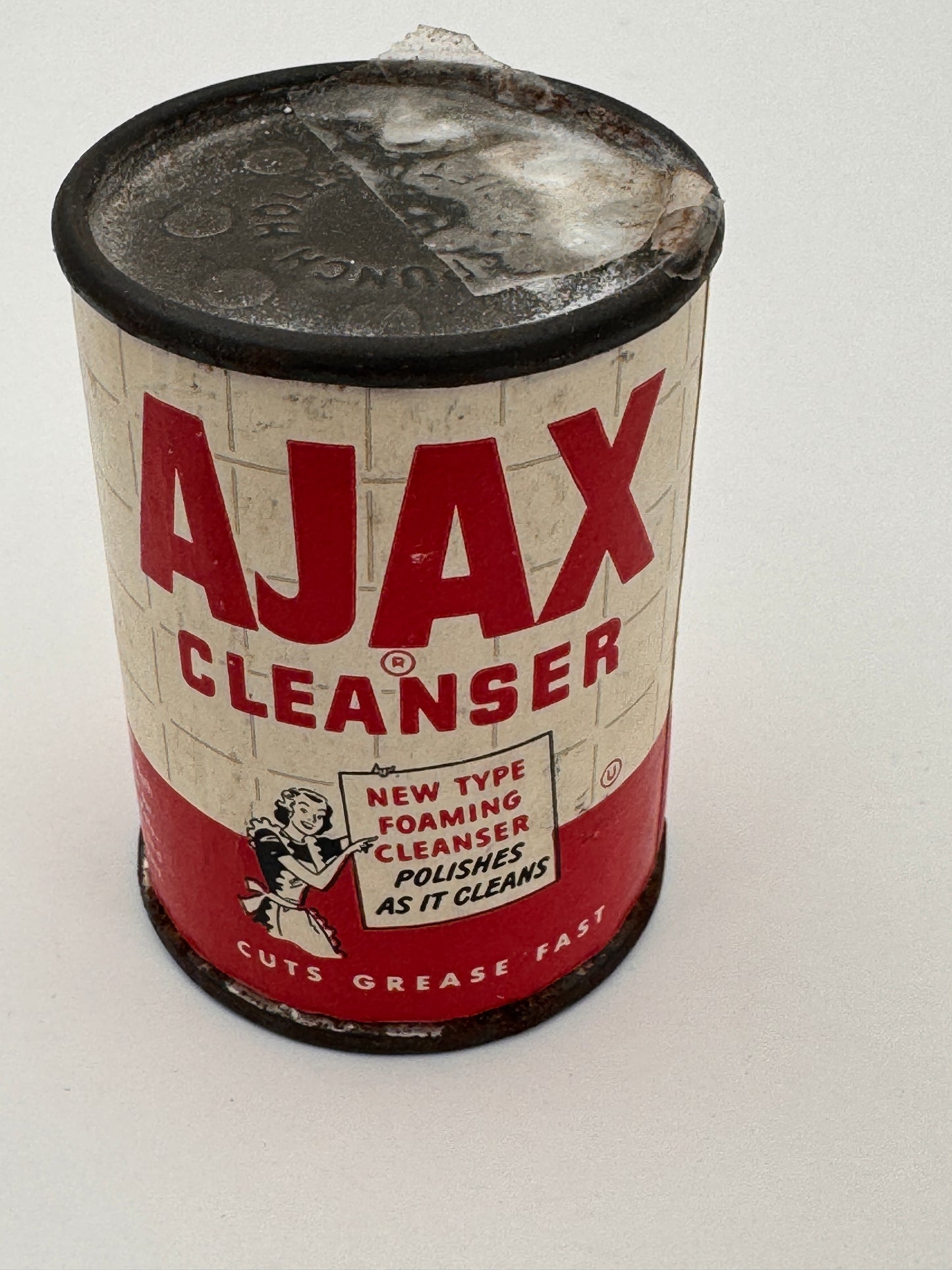 Vintage Ajax Cleaner Can New Old Stock Full Minty Fresh