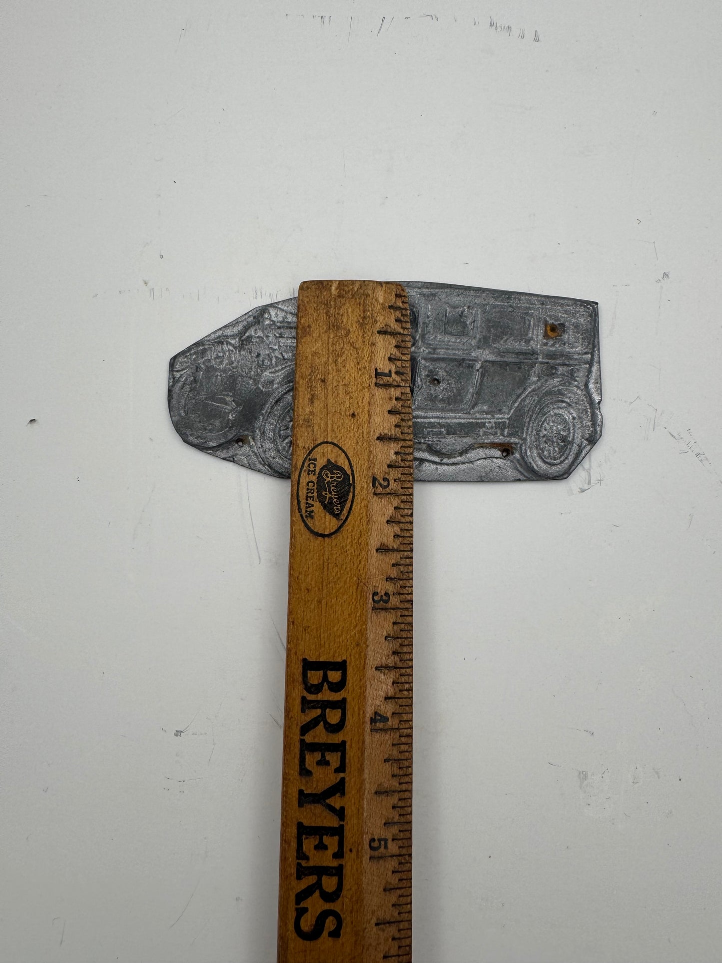 Vintage Automotive Print Block Left Face Small
