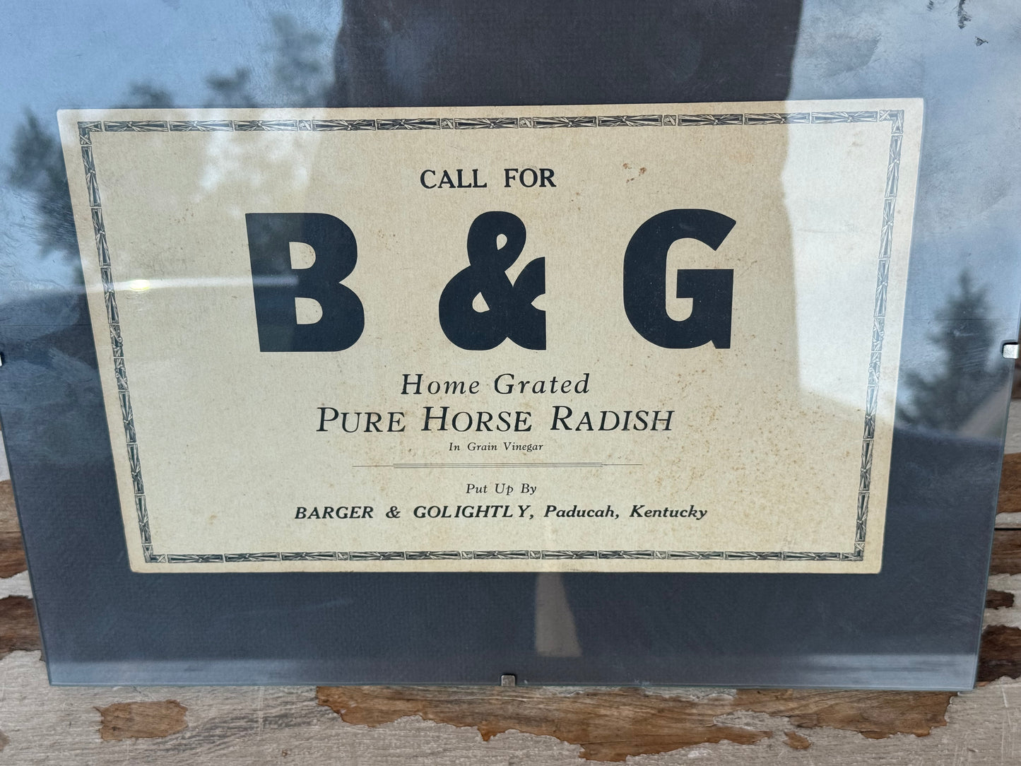 Vintage Sign Pure Horse Radish Broadside Ad