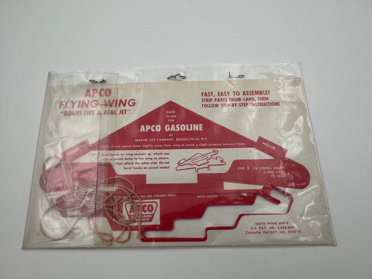 Vintage APCO Gasoline Flying Wing Toy NOS