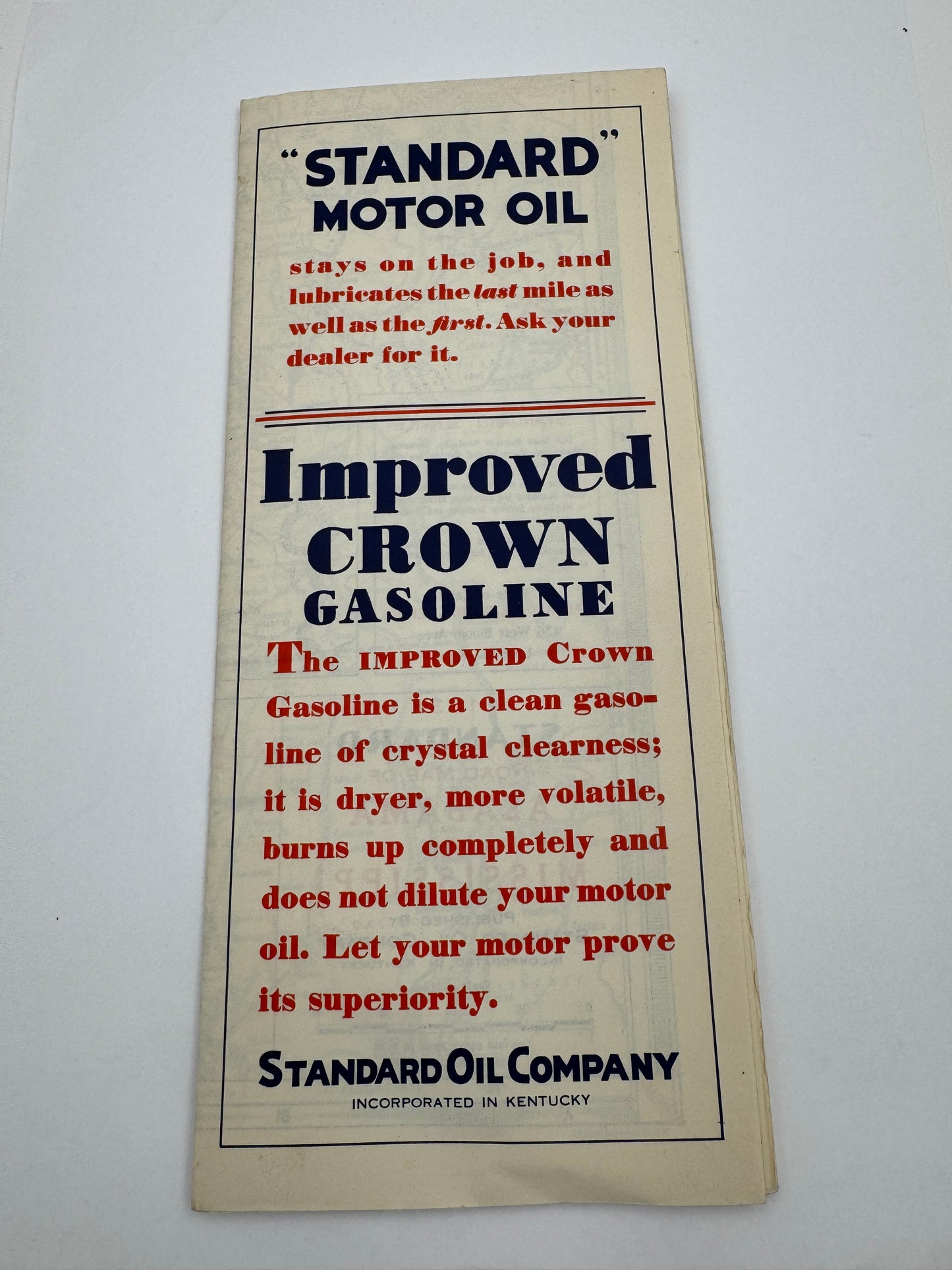 Vintage Road Map 1931 Standard Oil Alabama Mississippi