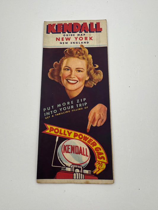 Vintage Road Map Kendall 1942 NOS