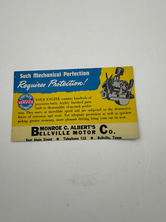 Vintage Chrysler Plymouth Service Ink Blotter NOS