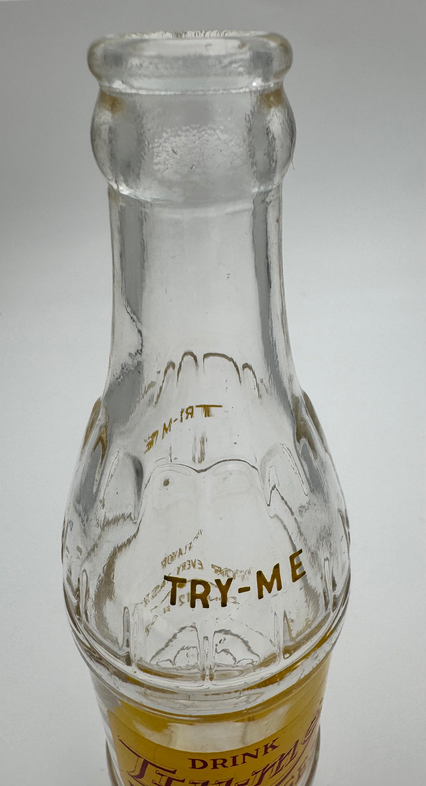 Vintage ACL Try Me 12 Ounce Bottle Minty Fresh