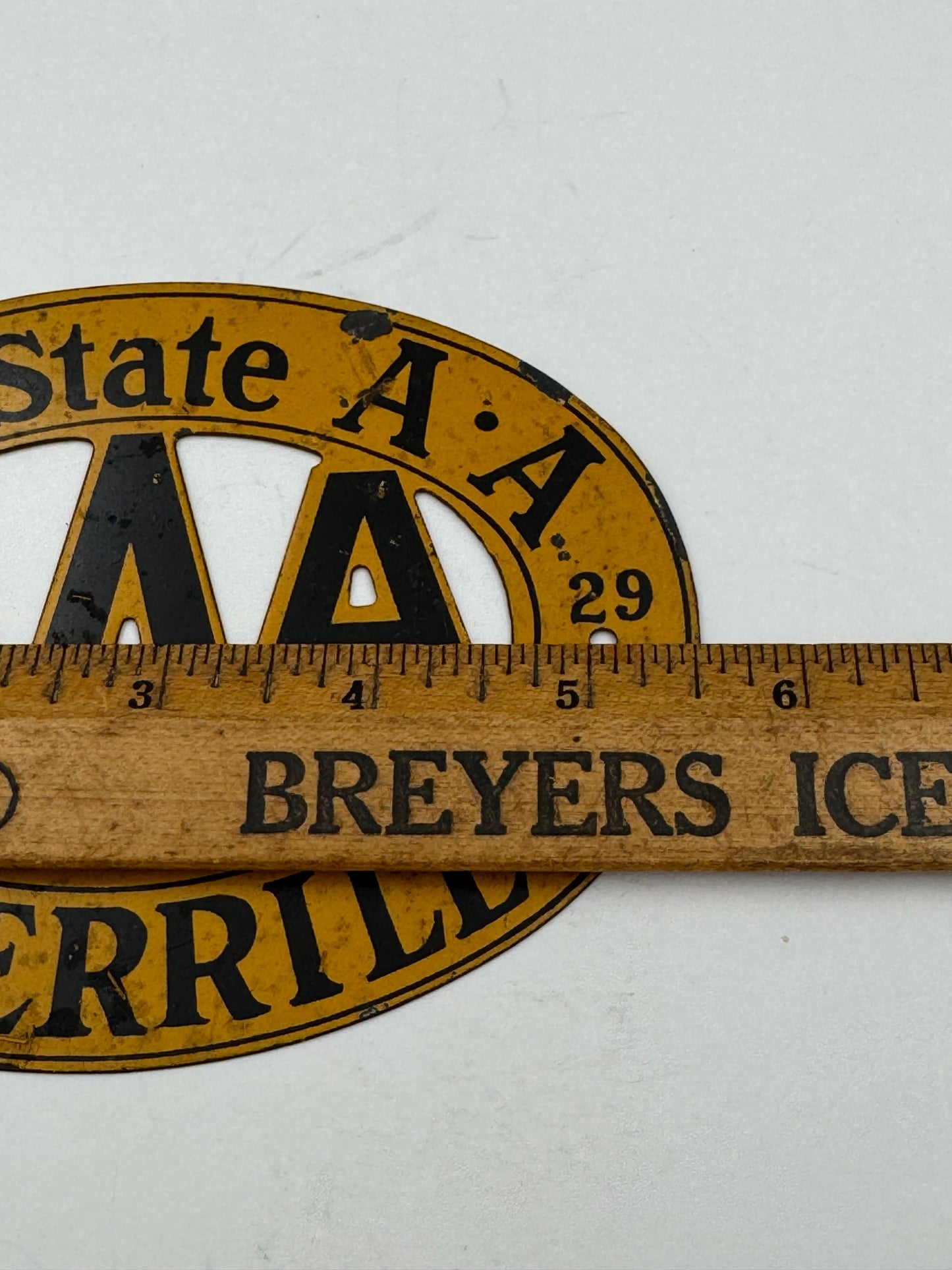 Vintage License Plate Topper Sherrill NY 1929