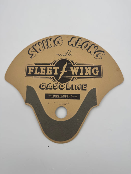 Vintage Fleet Wing Advertising Fan 1930s