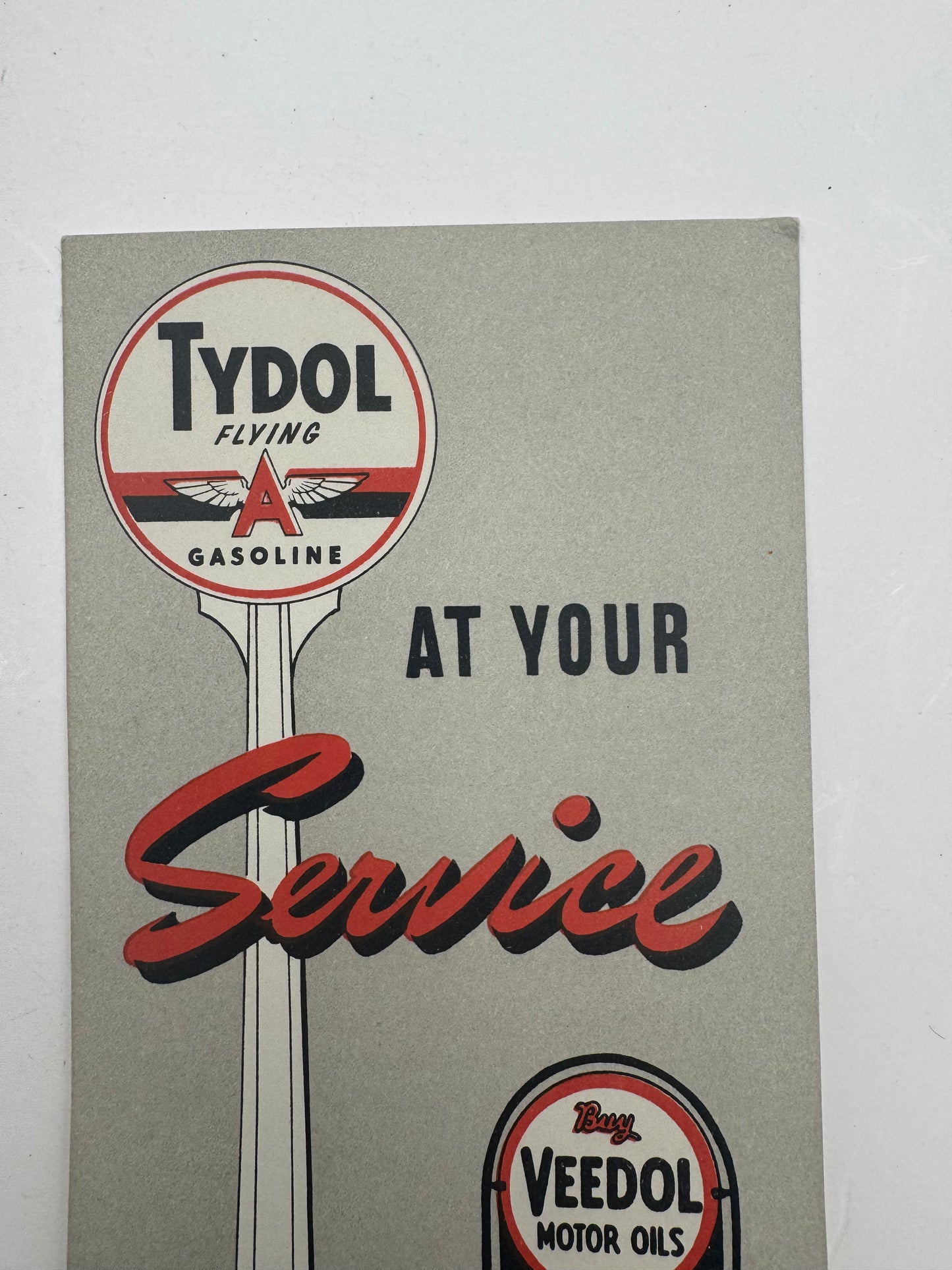 Vintage Tydol Veedol Ink Blotter NOS